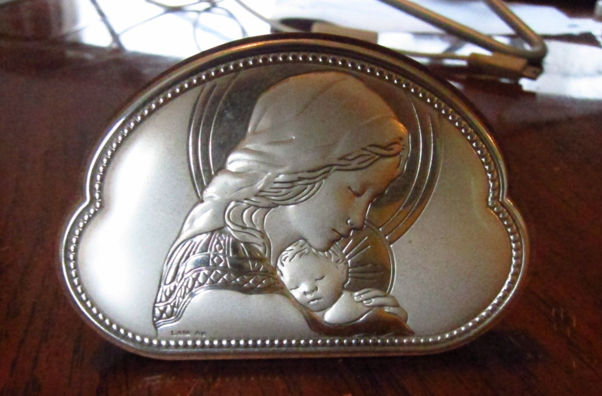 NIB- VALENTI & CO. Collezione Argenti Italy Silver Laminated Madonna & Child NIB- VALENTI & CO. Collezione Argenti Italy Silver Laminated Madonna & Child
