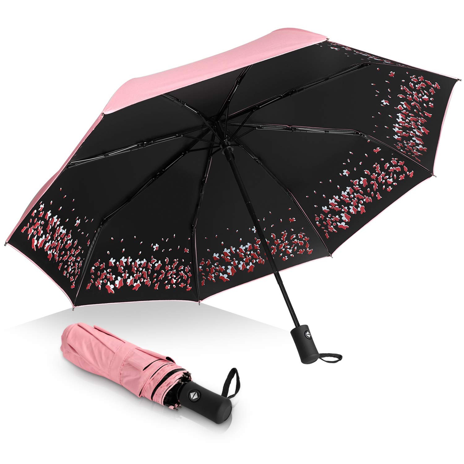 Sakura Umbrella-Windproof anti Rain/Sun,Cherry Blossom Folding Umbrella