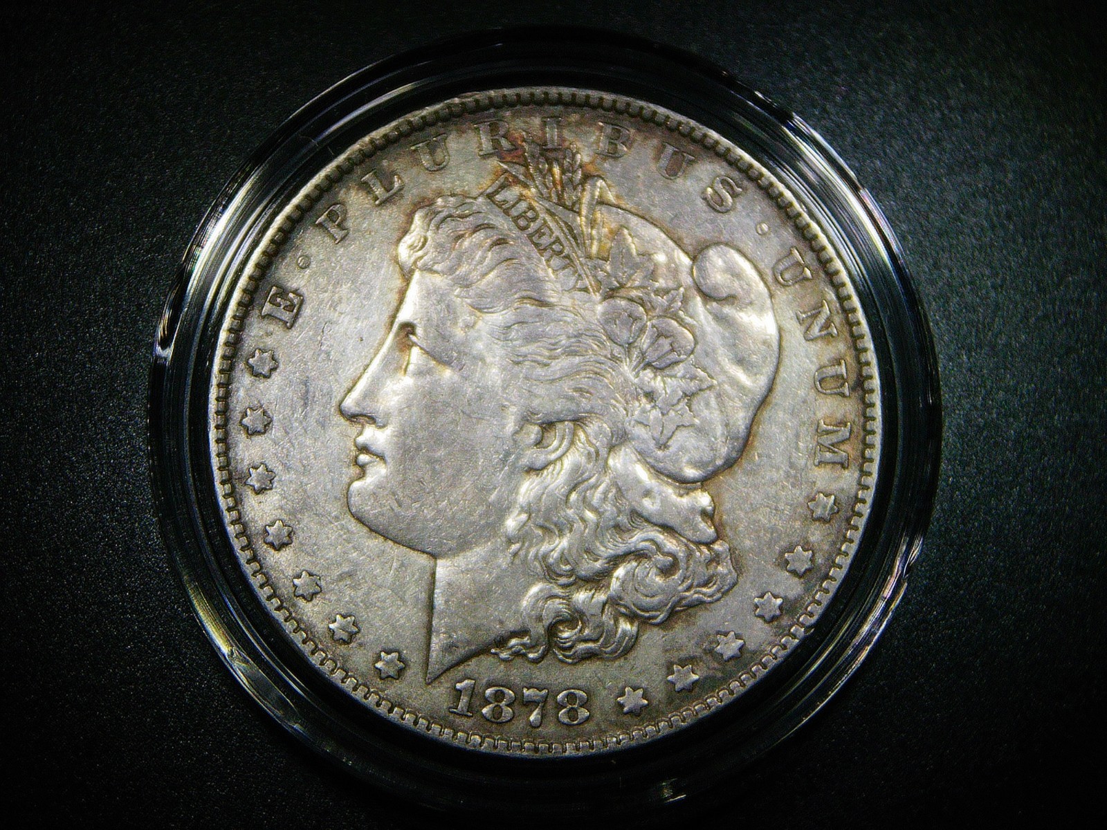 HARD DATE EF/AU 1878 7 TF MORGAN SILVER DOLLAR EXCELLENT COLLECTOR GRADE M-1887