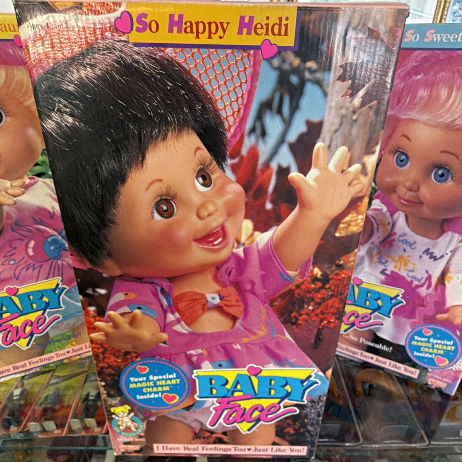 Vintage 1990 Galoob Baby Face So Happy Heidi #3 NIB Unopened NRFB 13” Poseable