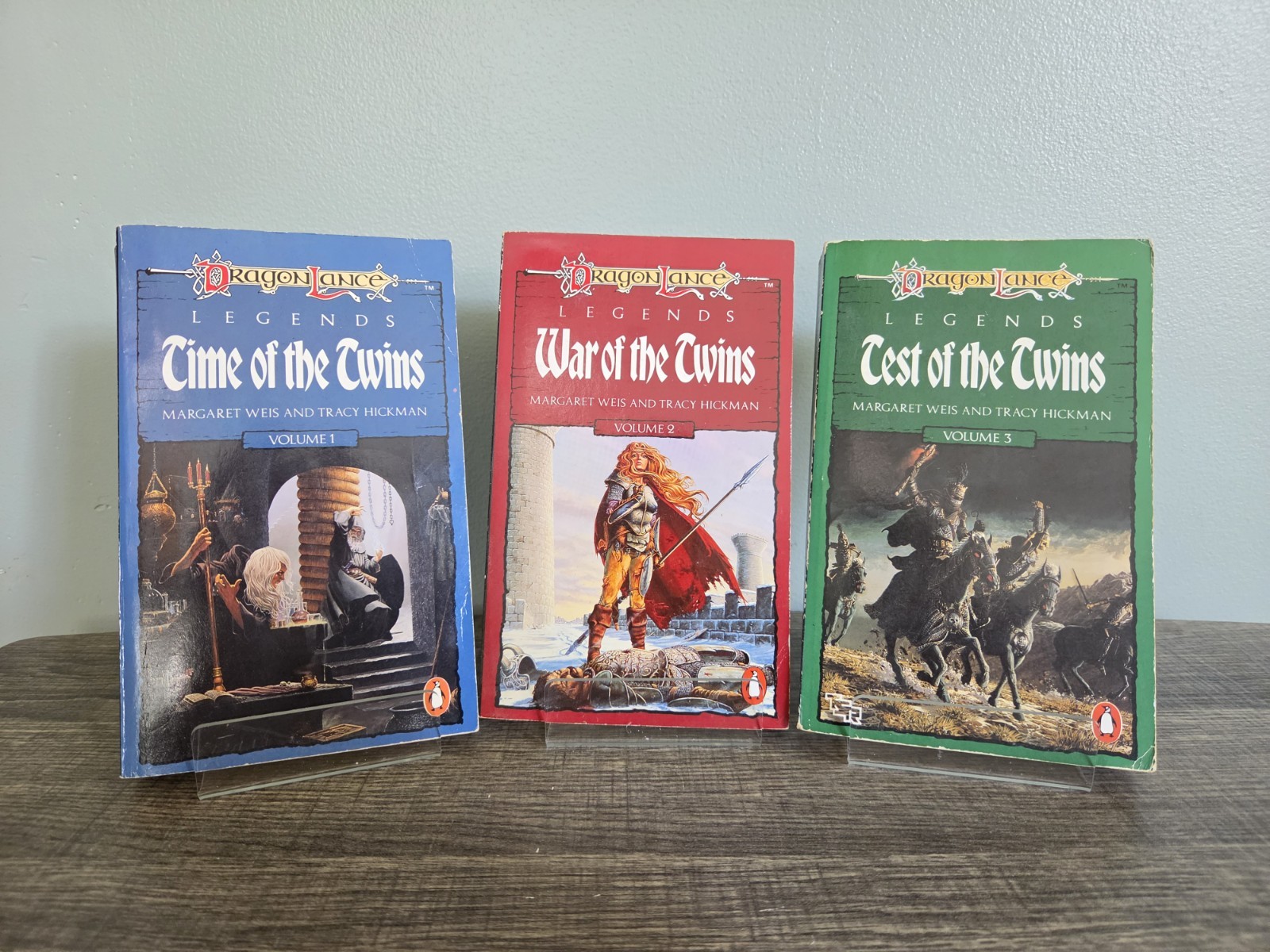 Dragonlance Legends Trilogy UK 1988 Vol. 1-3 Time War Test Weis Hickman Penguin 