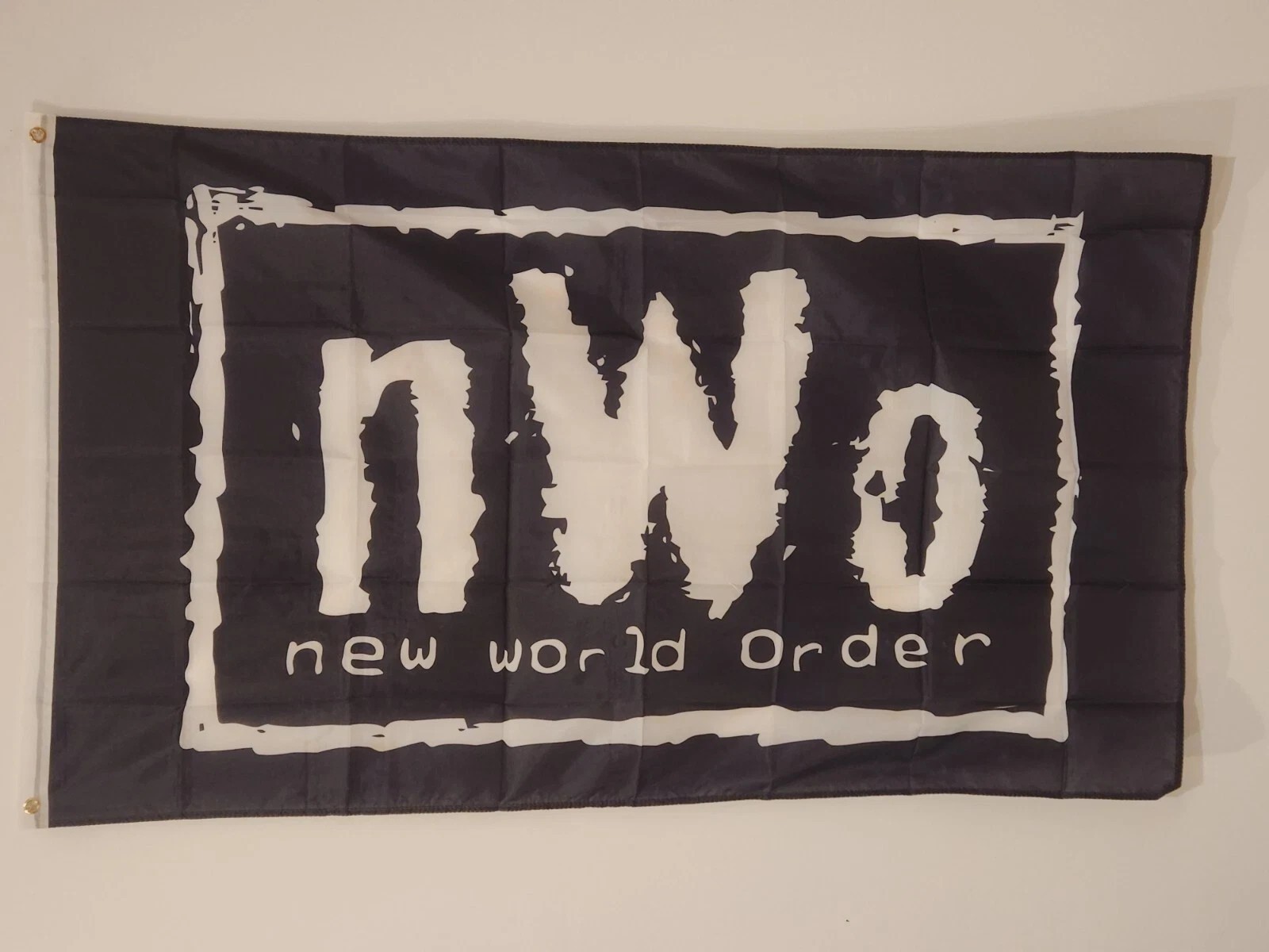 NWO New World Order Wrestling 3x5\' Flag Banner Wrestle Black White
