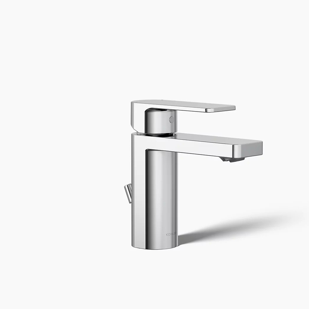 Kohler K-23472-4-CP Parallel Single Handle Bathroom Sink Faucet -Polished Chrome