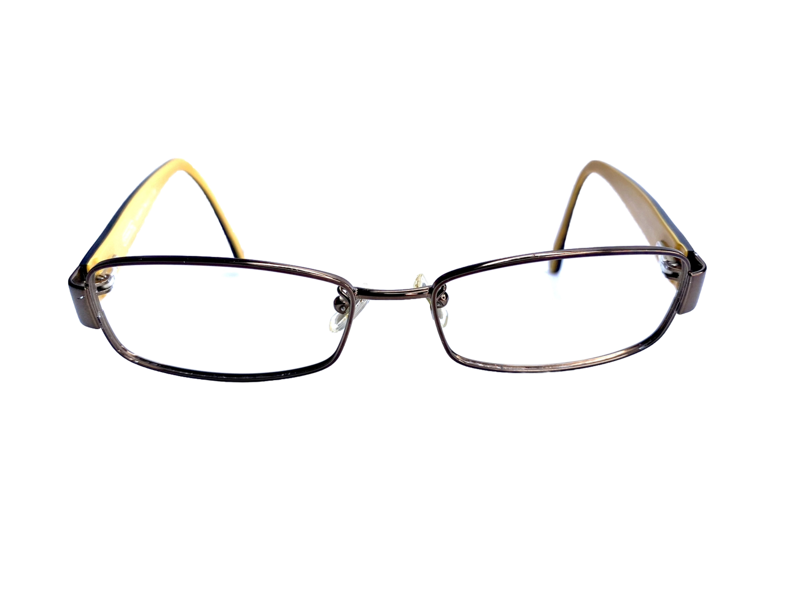 Coach Brown Copper Metal Rectangular Tortoise Temple Glasses Taryn 52 16 135