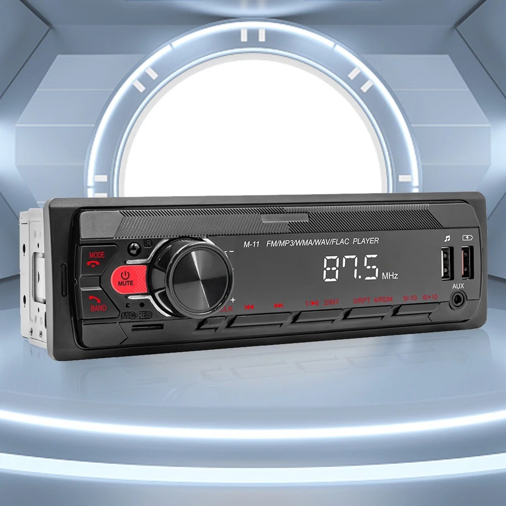 AUX MP3 One DIN Car Stereo Radio Audio In-Dash Bluetooth FM Player