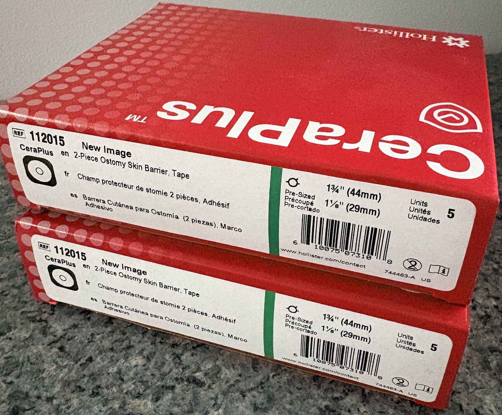 New Image Flat CeraPlus Skin Barrier w/ Tape 112015, 2 boxes of 5