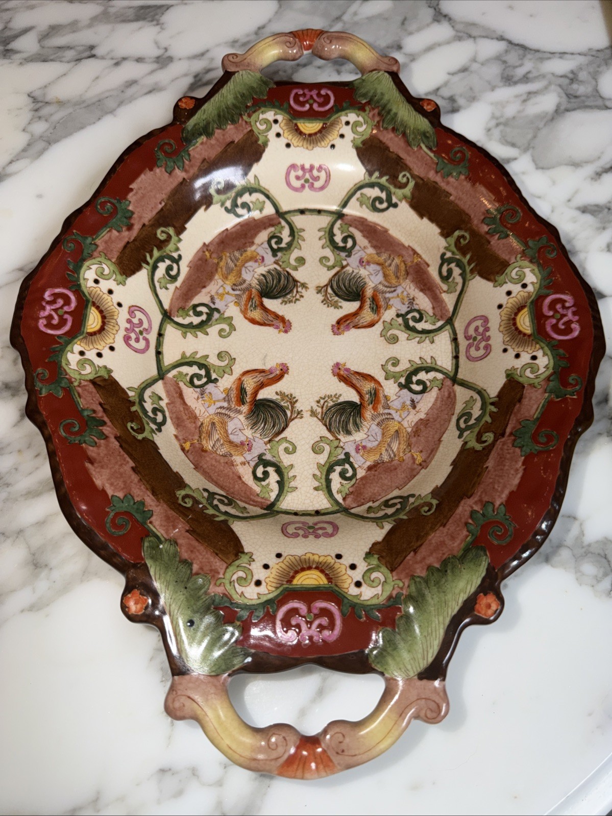 Chinese HUARONG TANG two handed tray bowl. 15”x11” Excellent Condition Chinese HUARONG TANG two handed tray bowl. 15”x11” Excellent Condition