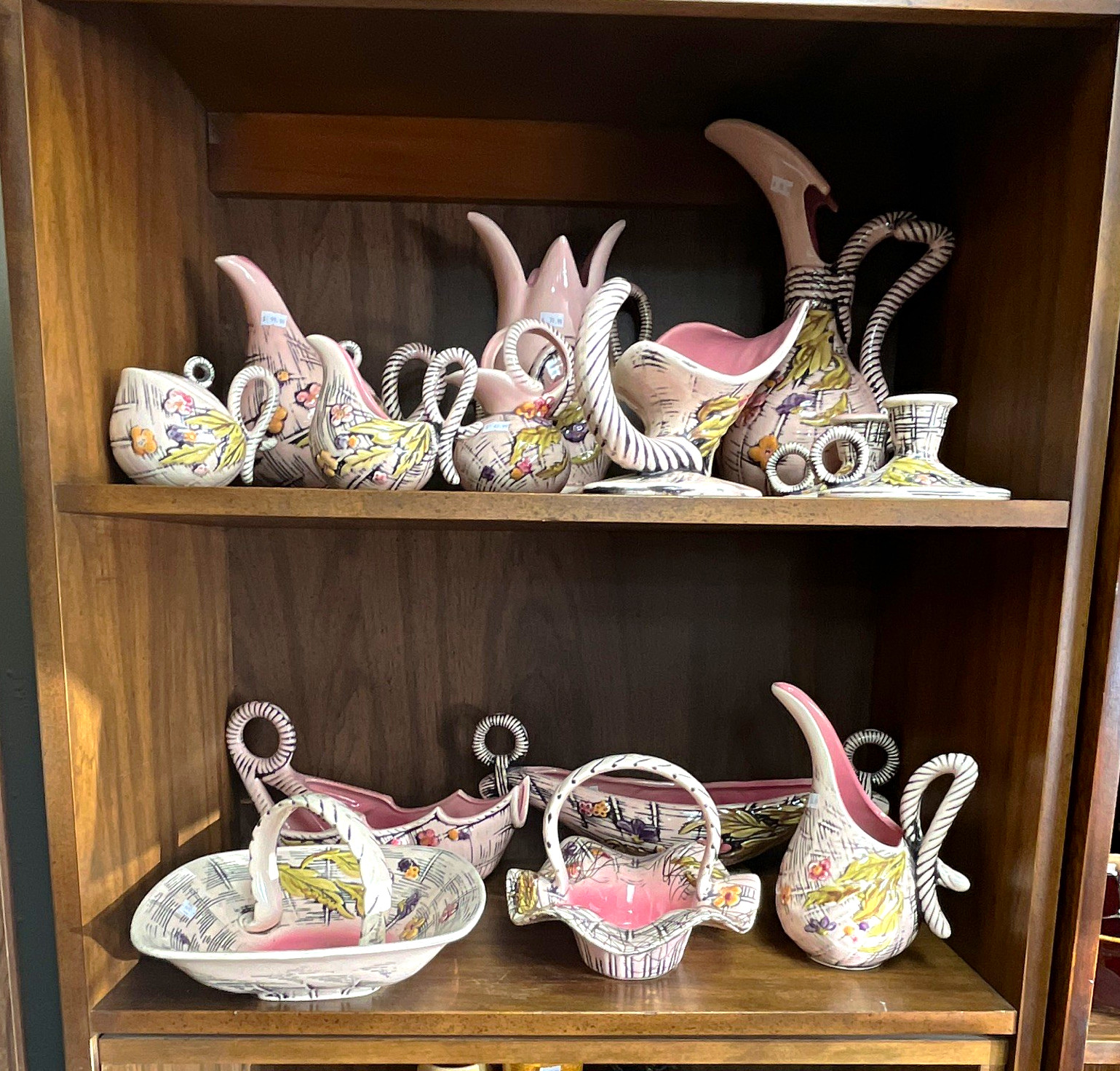 Hull Vintage 1955 Pink floral set, We sell single pieces just ask Hull Vintage 1955 Pink floral set, We sell single pieces just ask