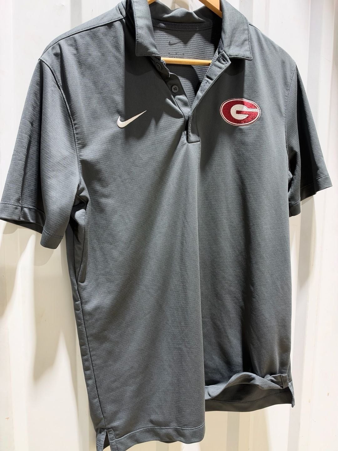 Nike Georgia Bulldogs Dri-FIT Polo Size M Gray