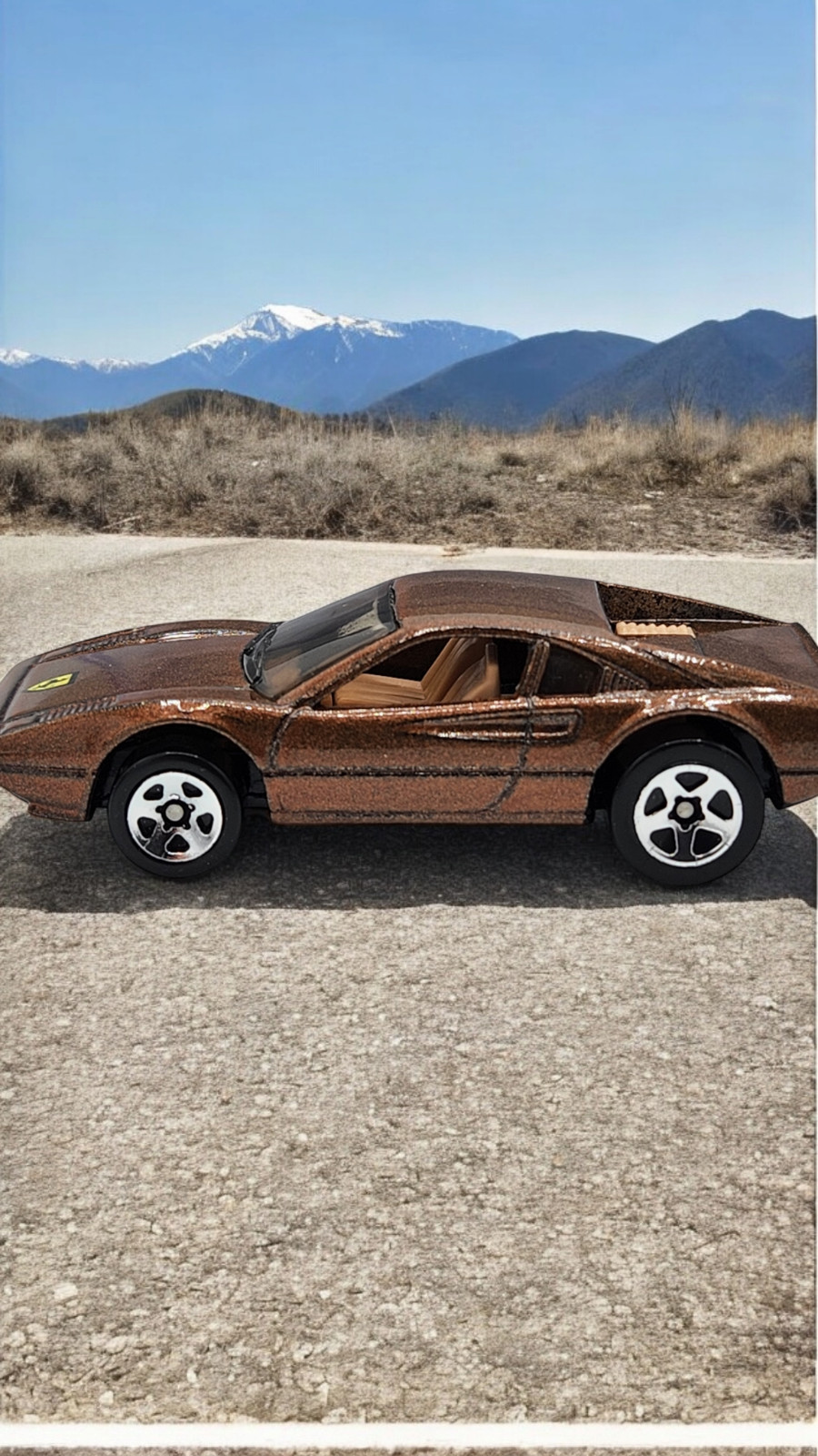 1998 Hot Wheels Ferrari 308 #816 Brown Metallic Tan Interior 5SP Malaysia