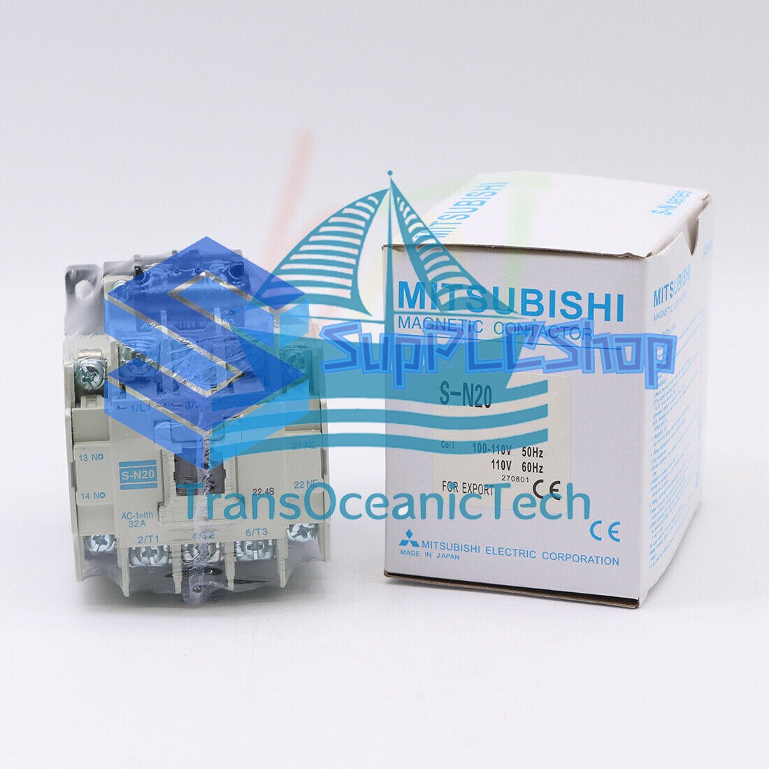 2Pcs New In Box MITSUBISHI S-N20 AC110V AC Conactor Us