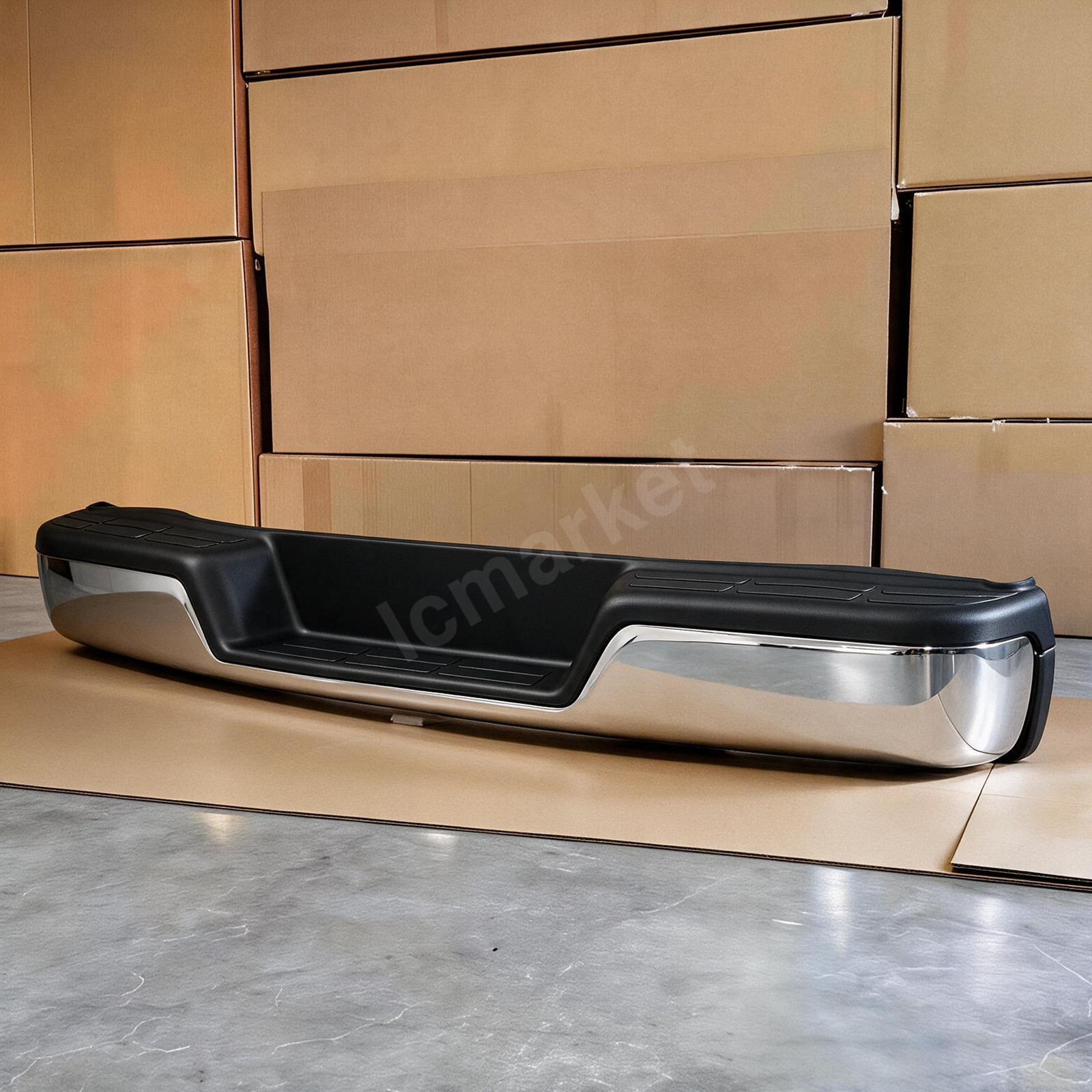 1-Piece Rear Bumper Fits for 1996-2023 Chevy Express/GMC Savana 1500 2500 3500
