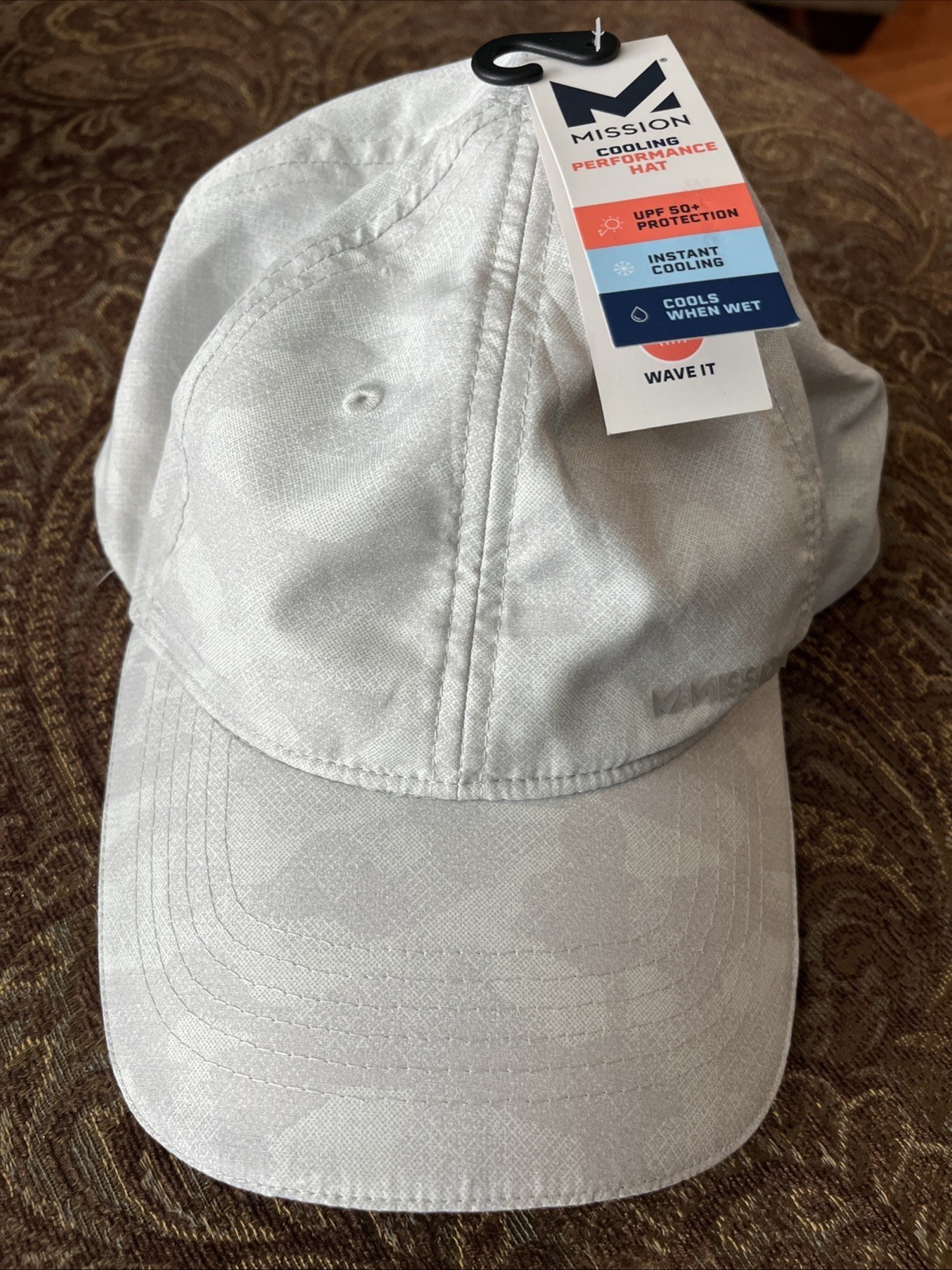 MISSION COOLING PERFORMANCE HAT Etched Camo White, UPF 50+ Protection