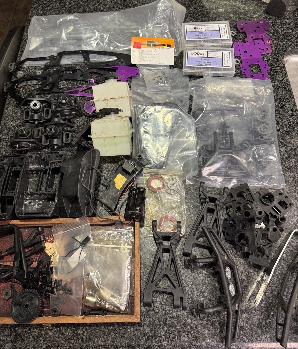 Lot of HPI Racing Savage / X Monster Truck Parts: Arms Chassis