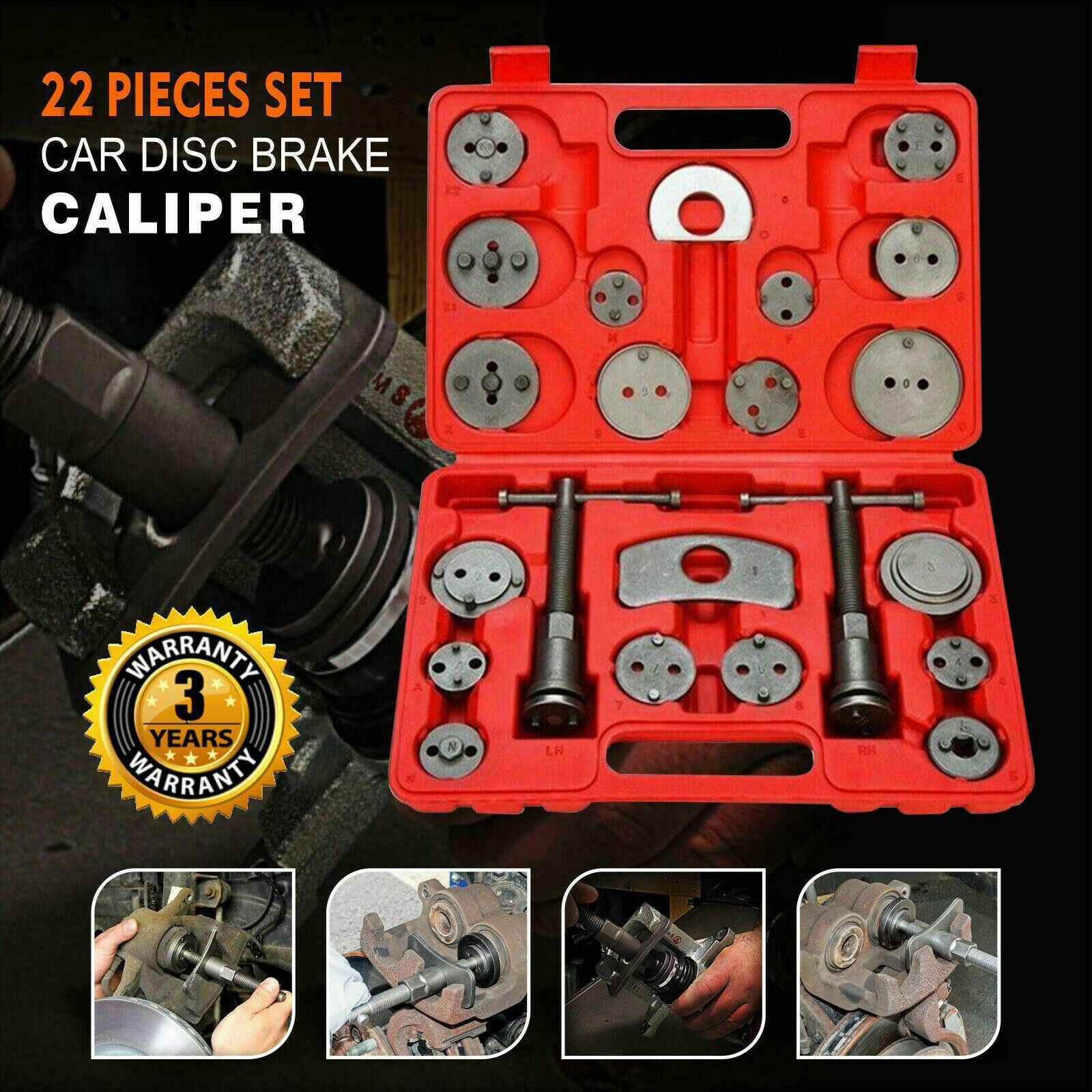 Universal Disc Brake Caliper Piston Rewind Tool Kit Set Auto Wind Back Cars New