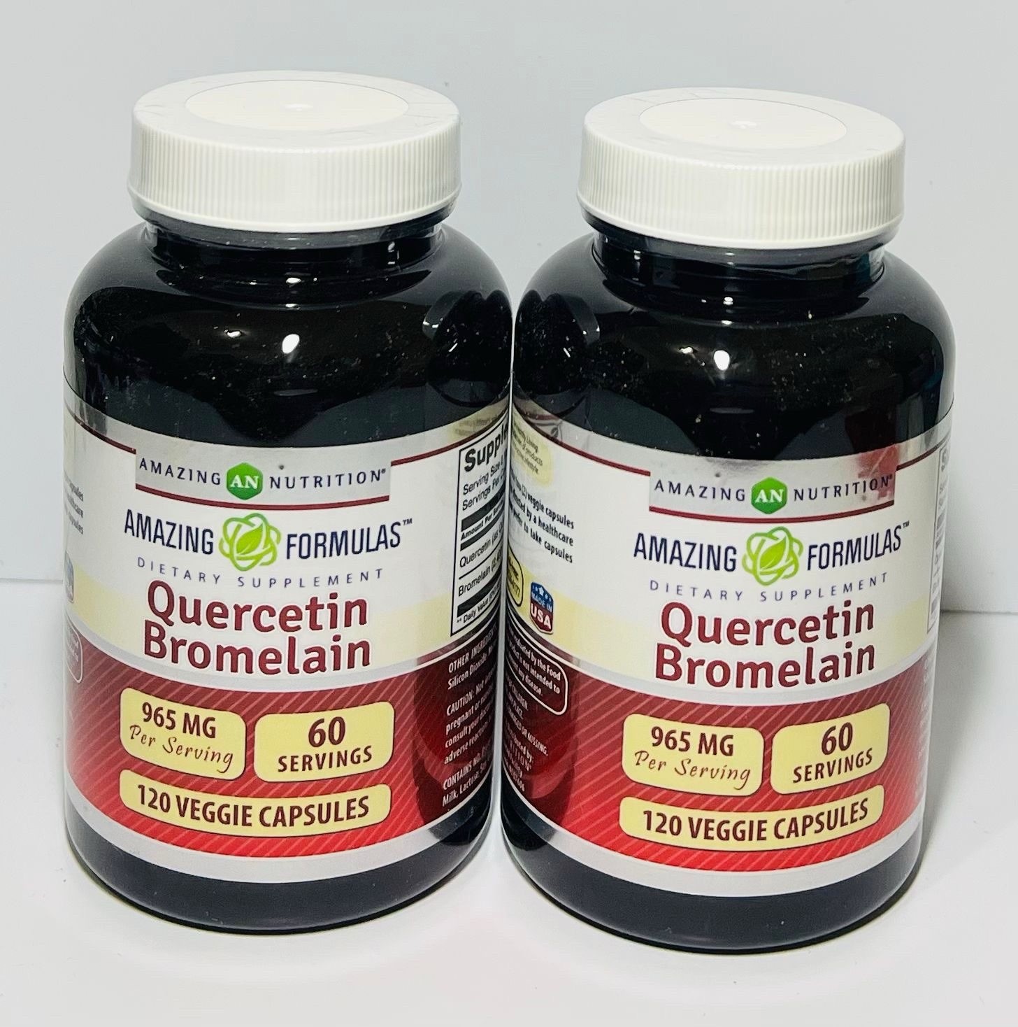 AMAZING FORMULAS QUERCETIN 965MG WITH BROMELAIN 240 VEGGIE  CAPSULES ( 2 PACK)