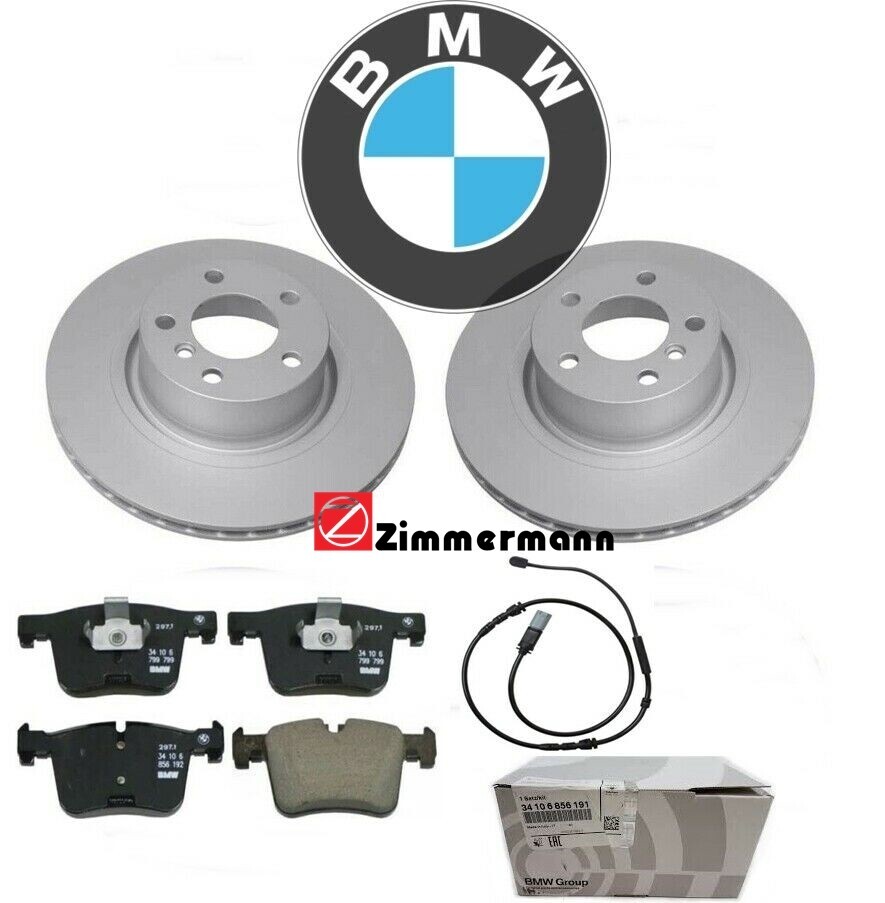 ★ NEW OE Genuine BMW X3 X4 Front Brake Kit F25 Rotors Pads Sensor 34106879122 ★