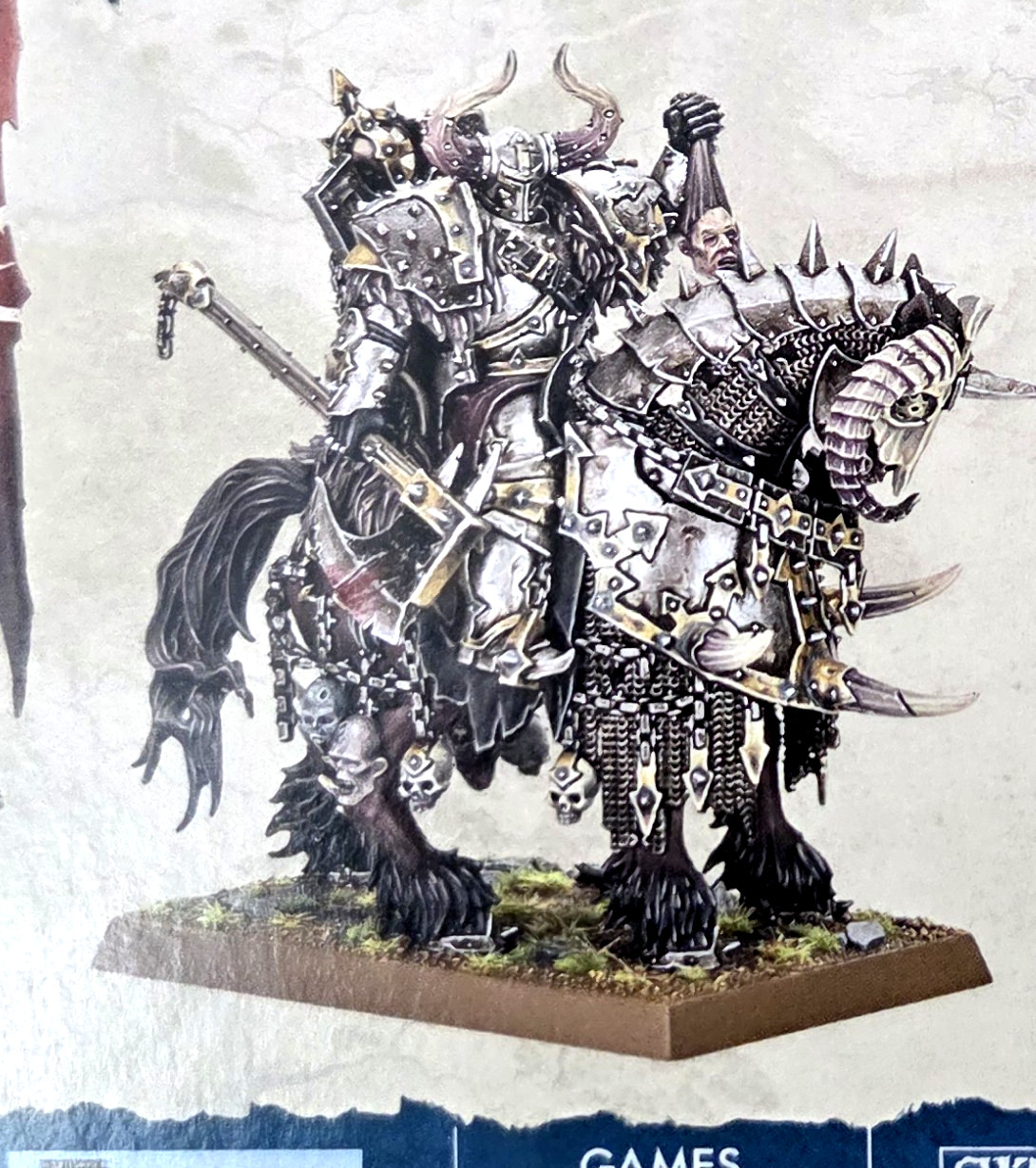Warriors of Chaos Aspiring Champion Mounted from Core set Warhammer Old World