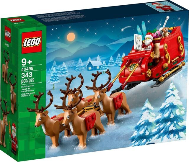 Lego Holiday Santa\'s Sleigh (40499) Set Reindeer 343pc NEW