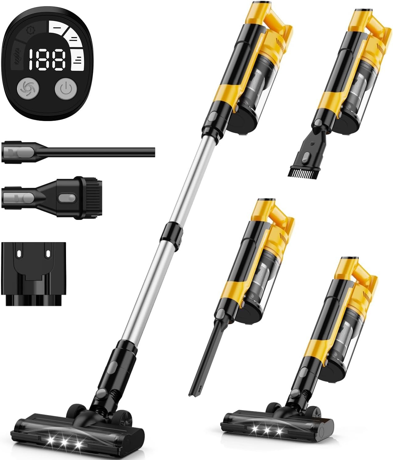 350W Cordless Vacuum Cleaner for Dewalt Battery, 35kPa Brushless Lightweight Sti 350W Cordless Vacuum Cleaner for Dewalt Battery, 35kPa Brushless Lightweight Sti