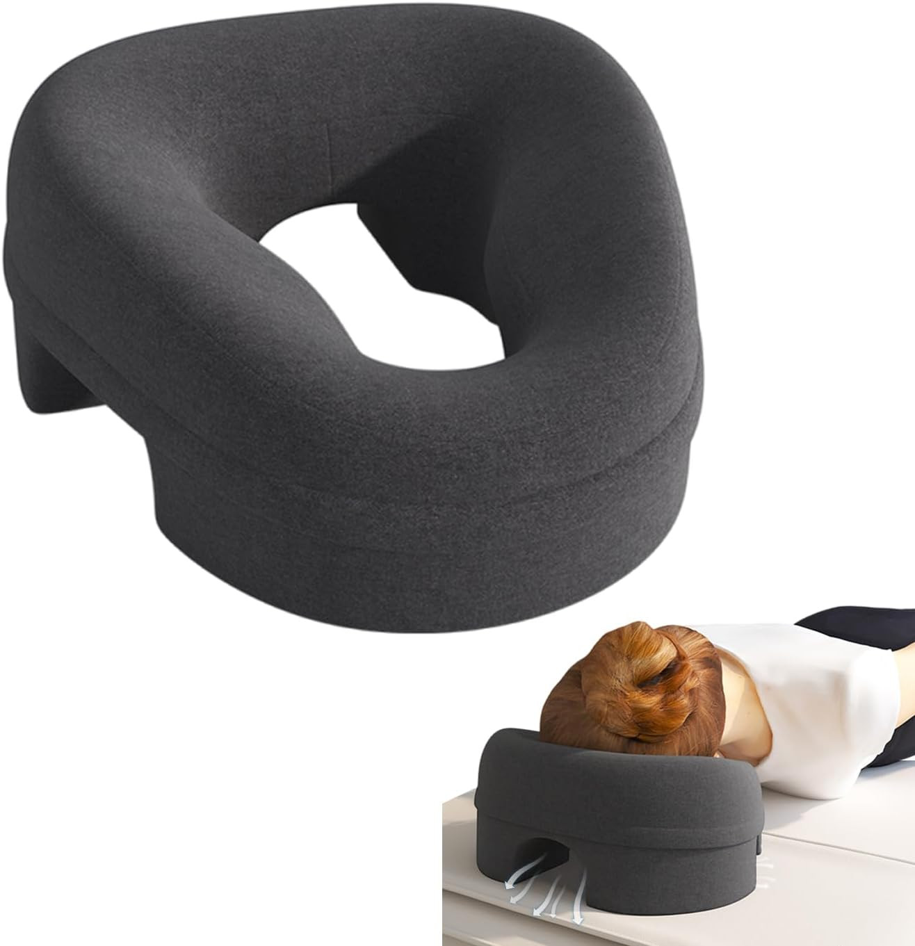 Face down Pillow for Massage - Massage Headrest for Bed.