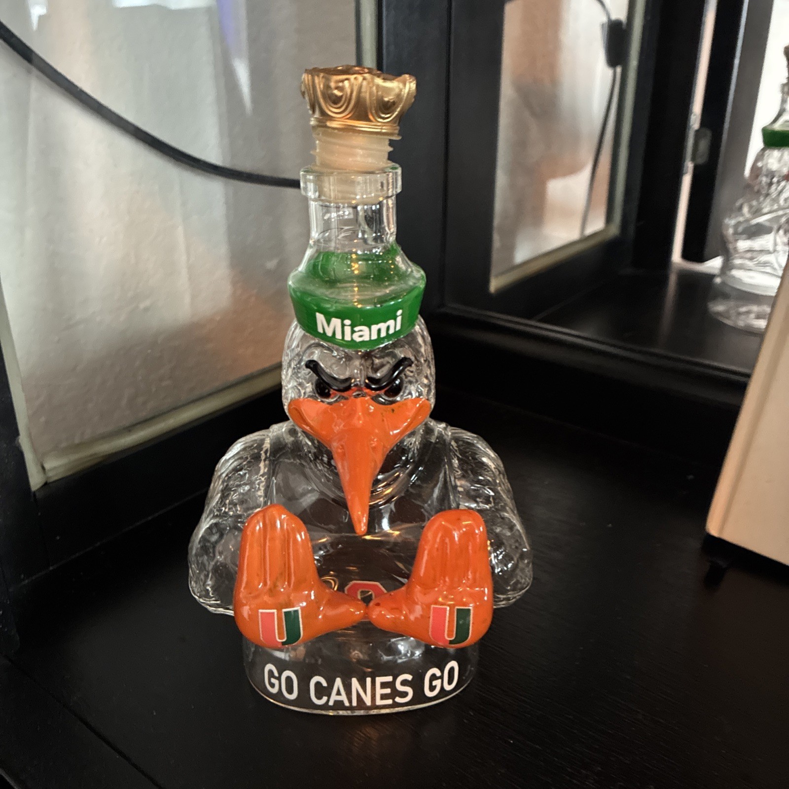 Vintage Miami Hurricanes Whiskey Decanter UM Logo Perfect Gift 750ml