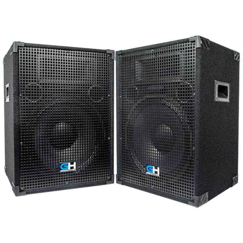 Pair of Passive 15 Inch 2-Way PA/DJ Loudspeaker Cabinets - 800 Watts Full Range Pair of Passive 15 Inch 2-Way PA/DJ Loudspeaker Cabinets - 800 Watts Full Range