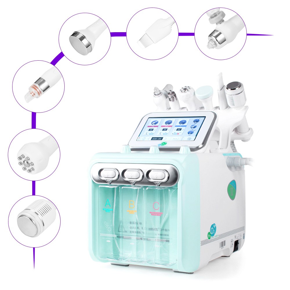6/7 in 1 Hydrogen Facial Cleaner Hydro Dermabrasion Aqua Peel Beauty Machine Spa