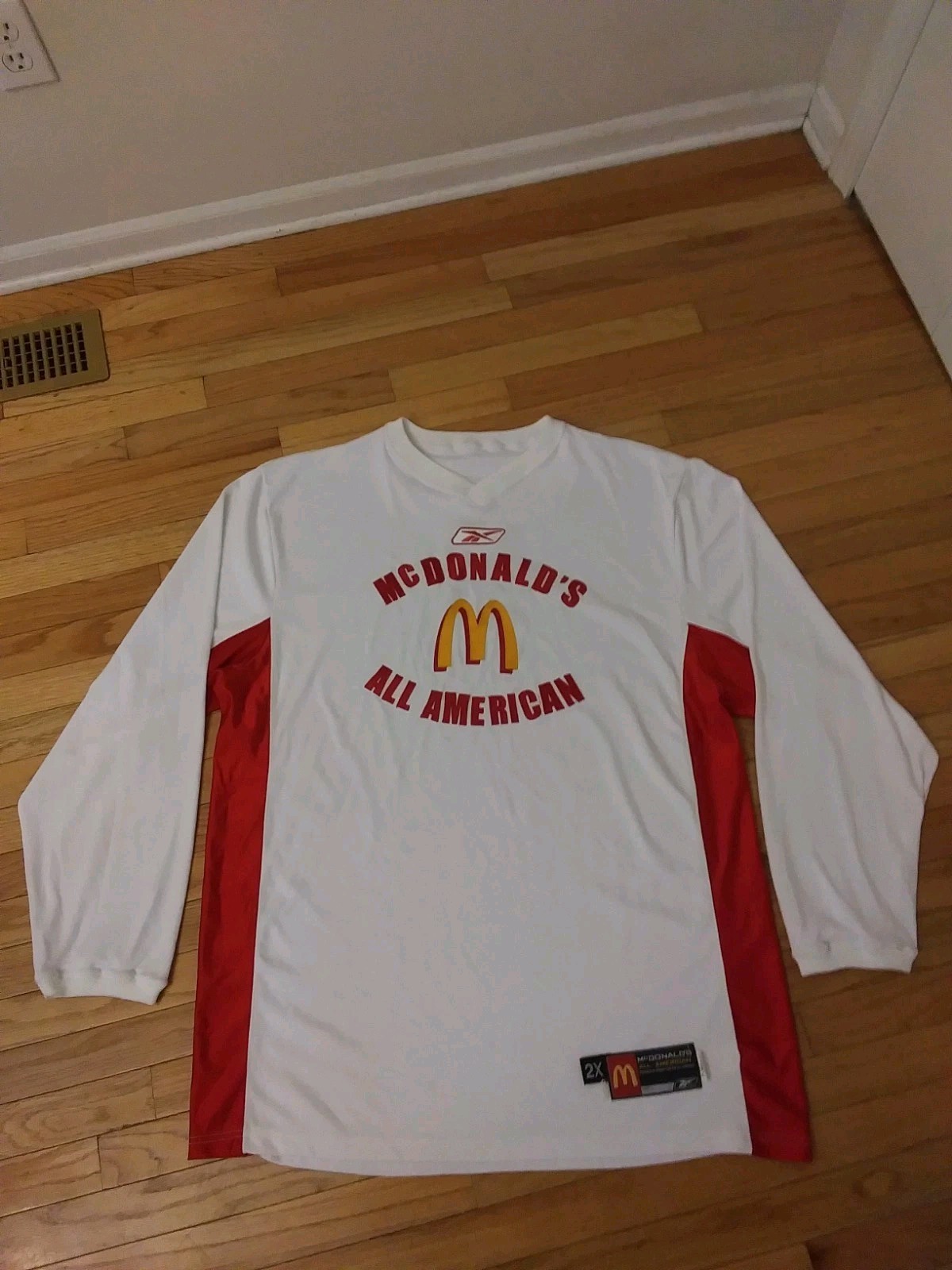 McDonald\'s All American Reebok Vintage Game Worn Basketball Warm Up Top Men\'s 2X