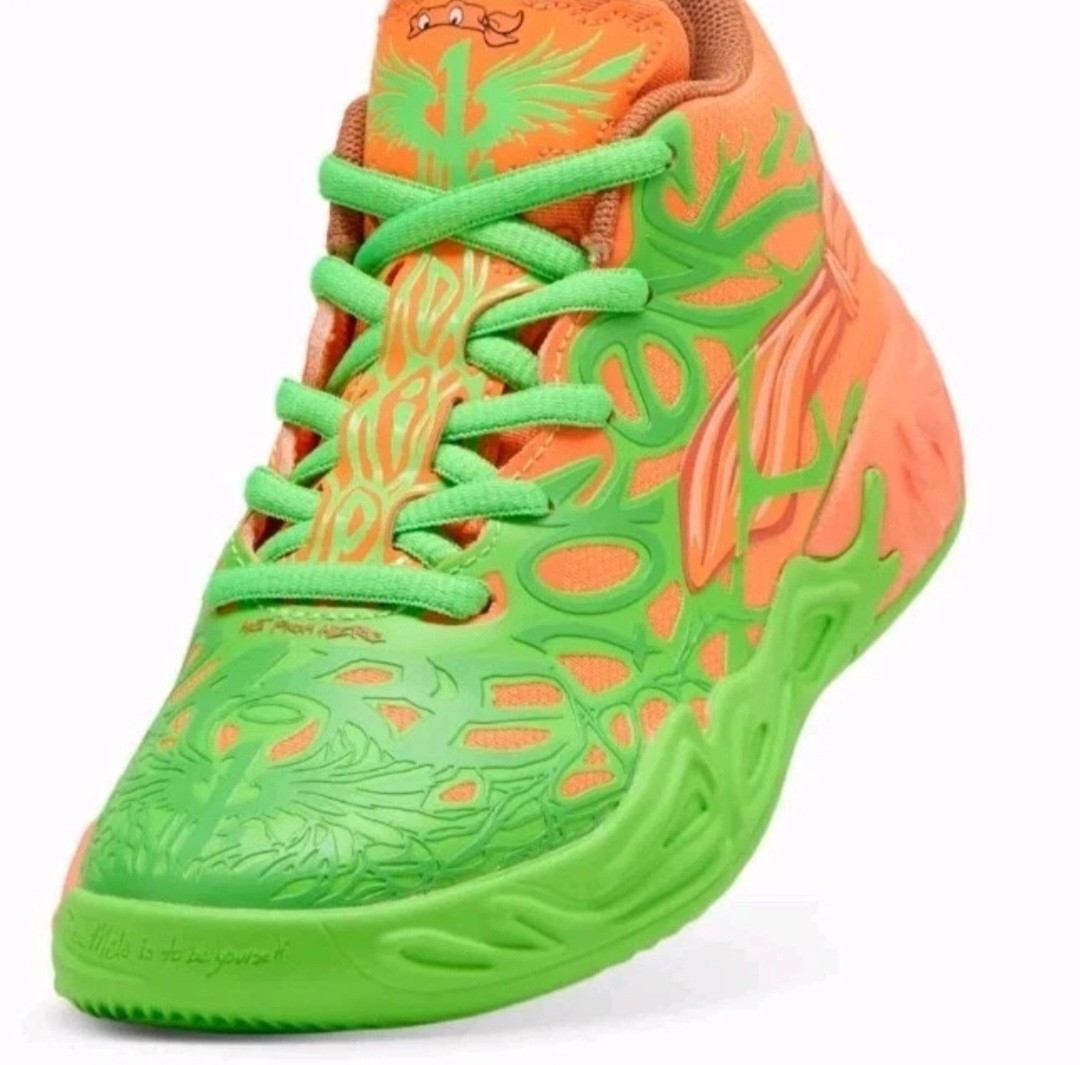 PUMA x LAMELO BALL x TMNT MB.04 Leonardo & Michelangelo Men\'s Size 9.5 New DS