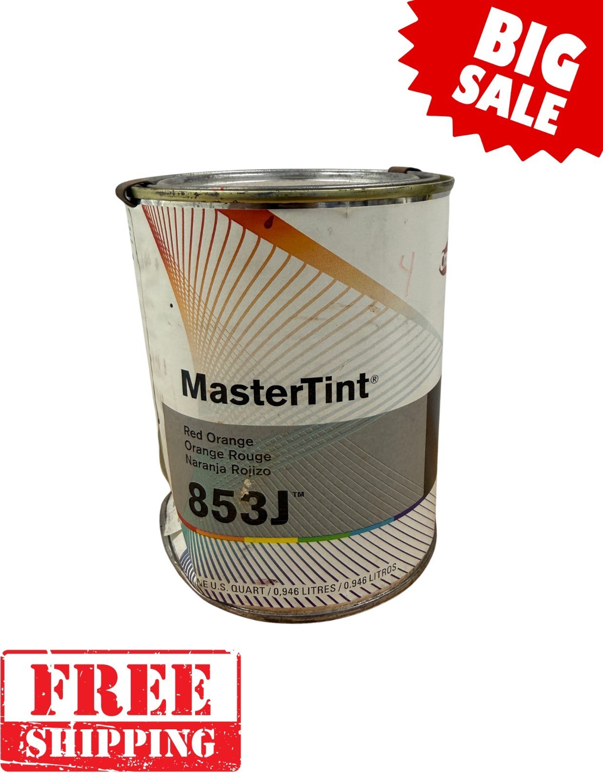 🎨 Axalta Cromax MasterTint 853J Red Orange Mixing Color 1 Quart