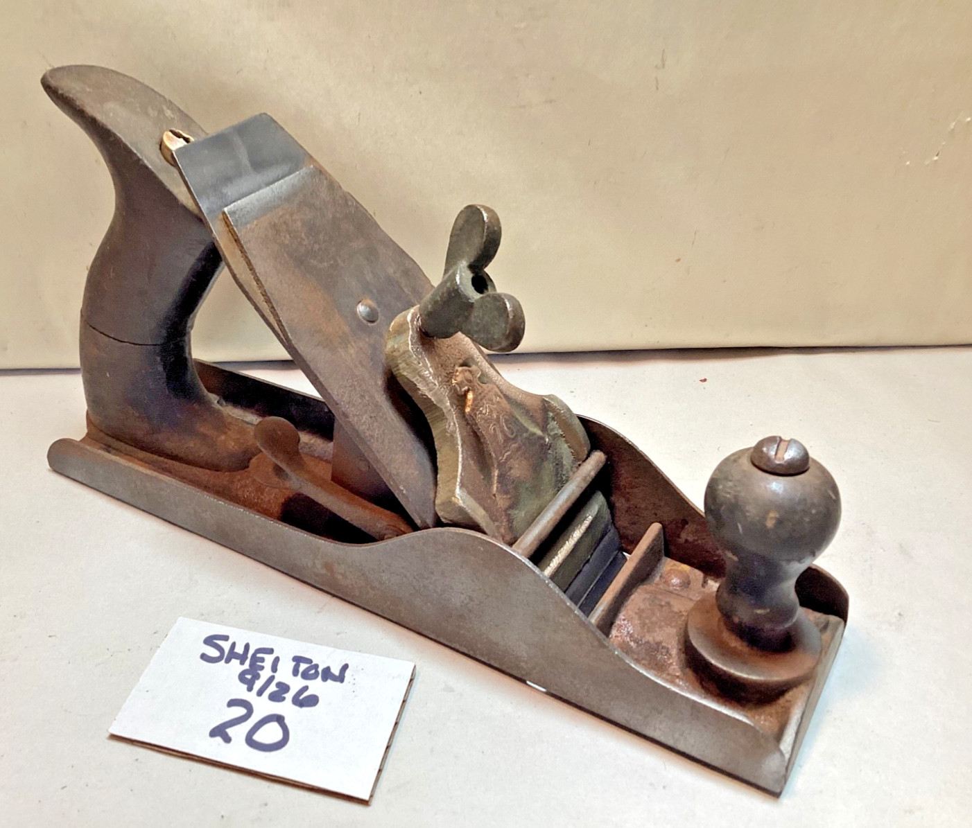 Vintage Stanley #104 liberty bell bench plane steel smooth bottom original Vintage Stanley #104 liberty bell bench plane steel smooth bottom original