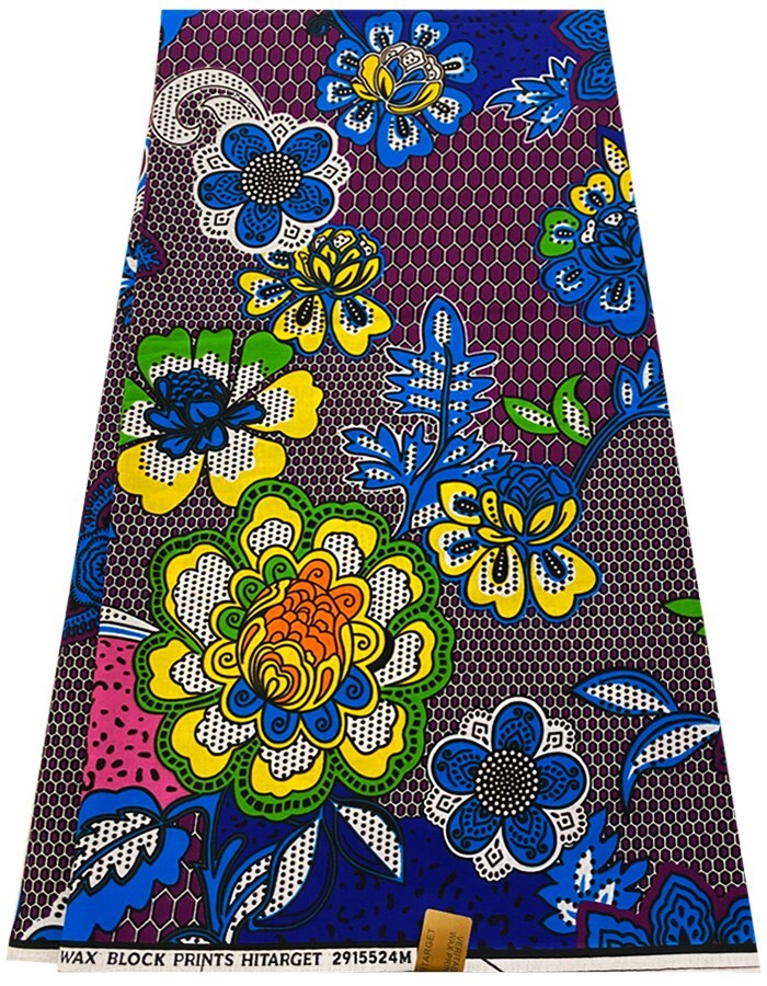 Elegant & Stunning African Ankara Wax Print,100% Cotton, Sell by 6 Yards Elegant & Stunning African Ankara Wax Print,100% Cotton, Sell by 6 Yards