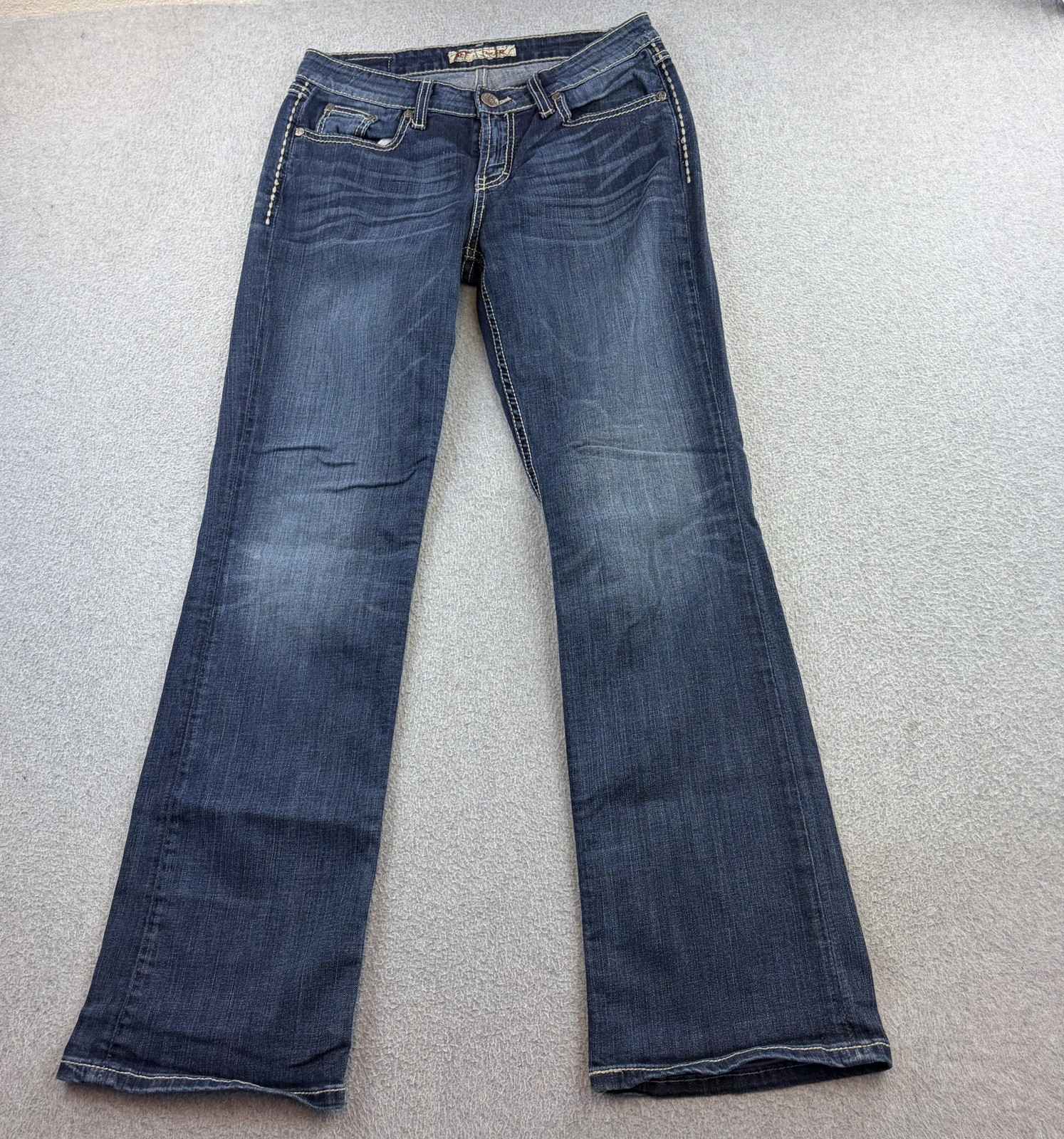 BKE Taylor Jeans Womens 28 Blue Medium Wash Bootcut Embroidered Denim