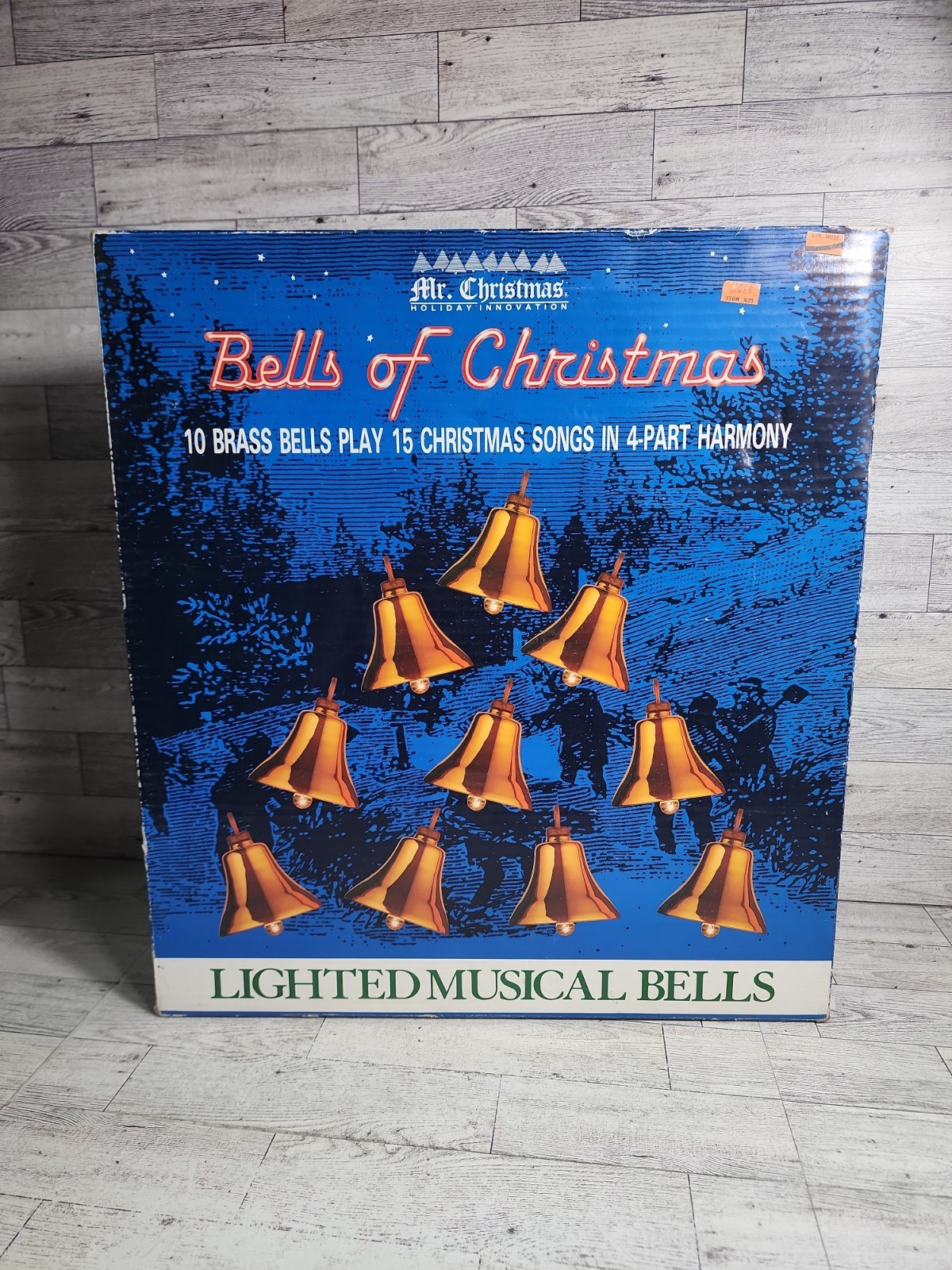 Vintage Mr. Christmas Bells of Christmas Musical Lighted Brass 15 Carols 1990 Vintage Mr. Christmas Bells of Christmas Musical Lighted Brass 15 Carols 1990