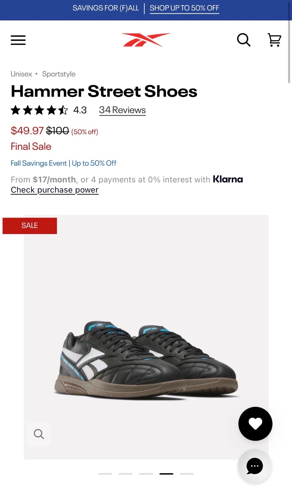 Reebok Hammer Street Shoes size 7.5