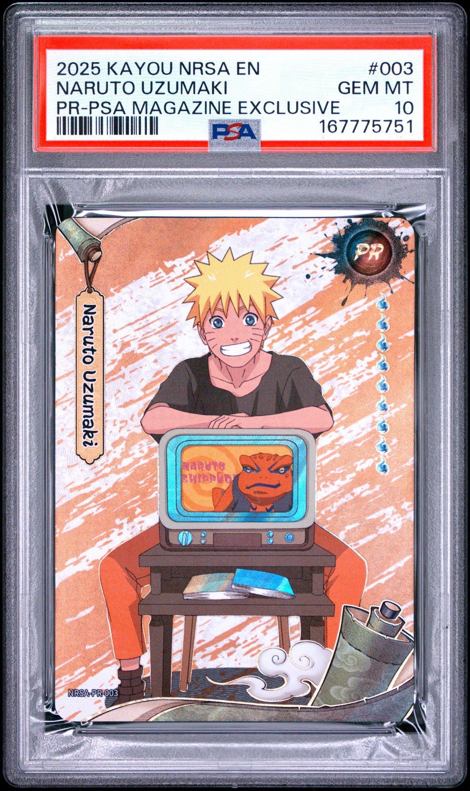 PSA 10 2025 Kayou NRSA EN PR-PSA Magazine Exclusive #003 Naruto Uzumaki