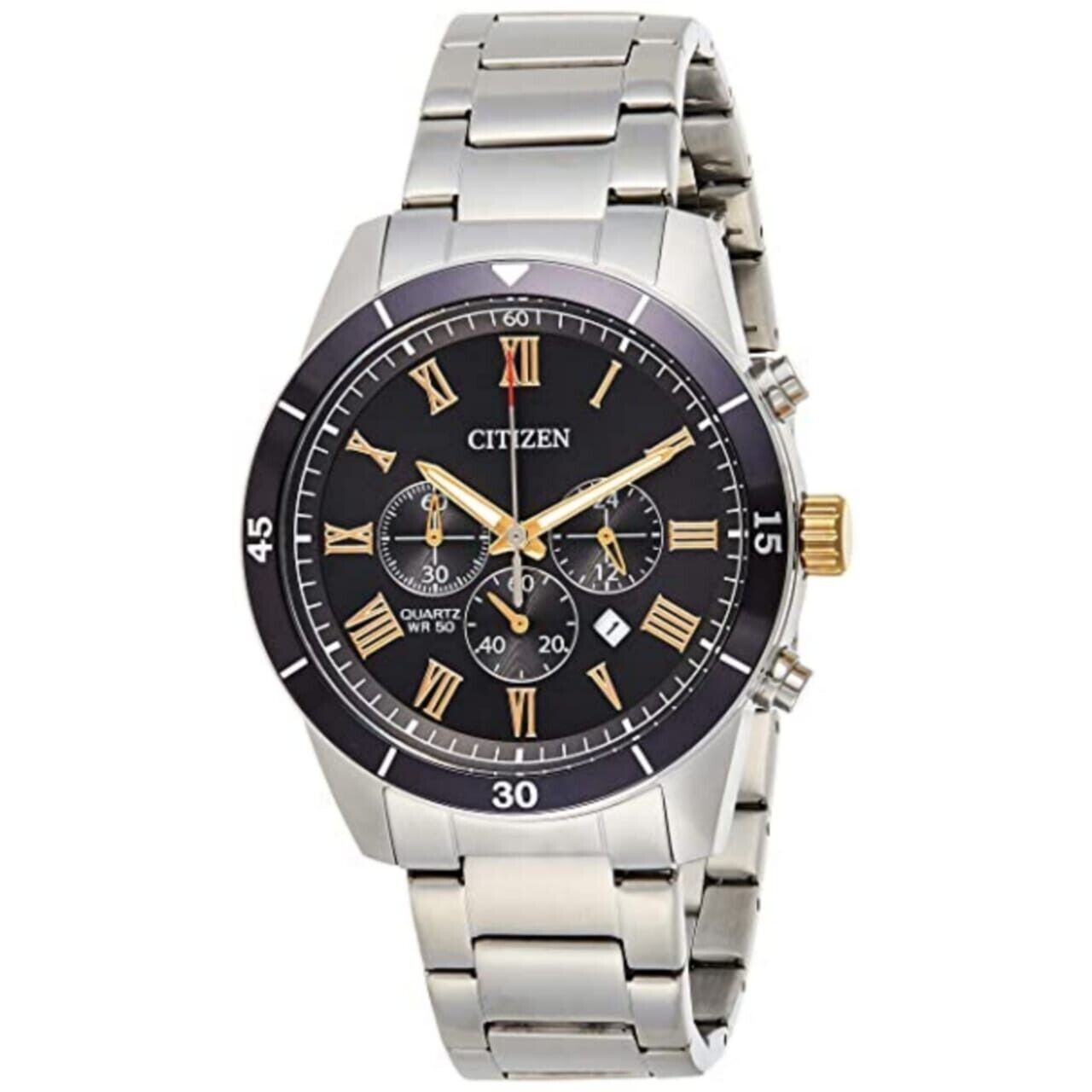 Citizen Men\'s Sports Chronograph Quartz Stainless Steel Watch - AN8168-51H NEW