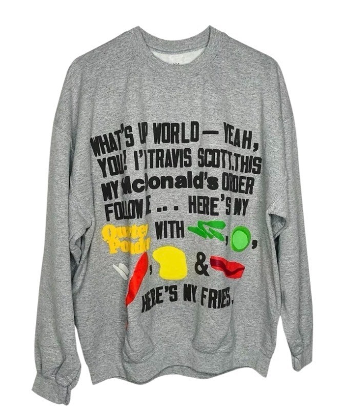 Cactus Jack Travis Scott X Cactus Plant Flea Market Script Crewneck Sweatshirt Cactus Jack Travis Scott X Cactus Plant Flea Market Script Crewneck Sweatshirt