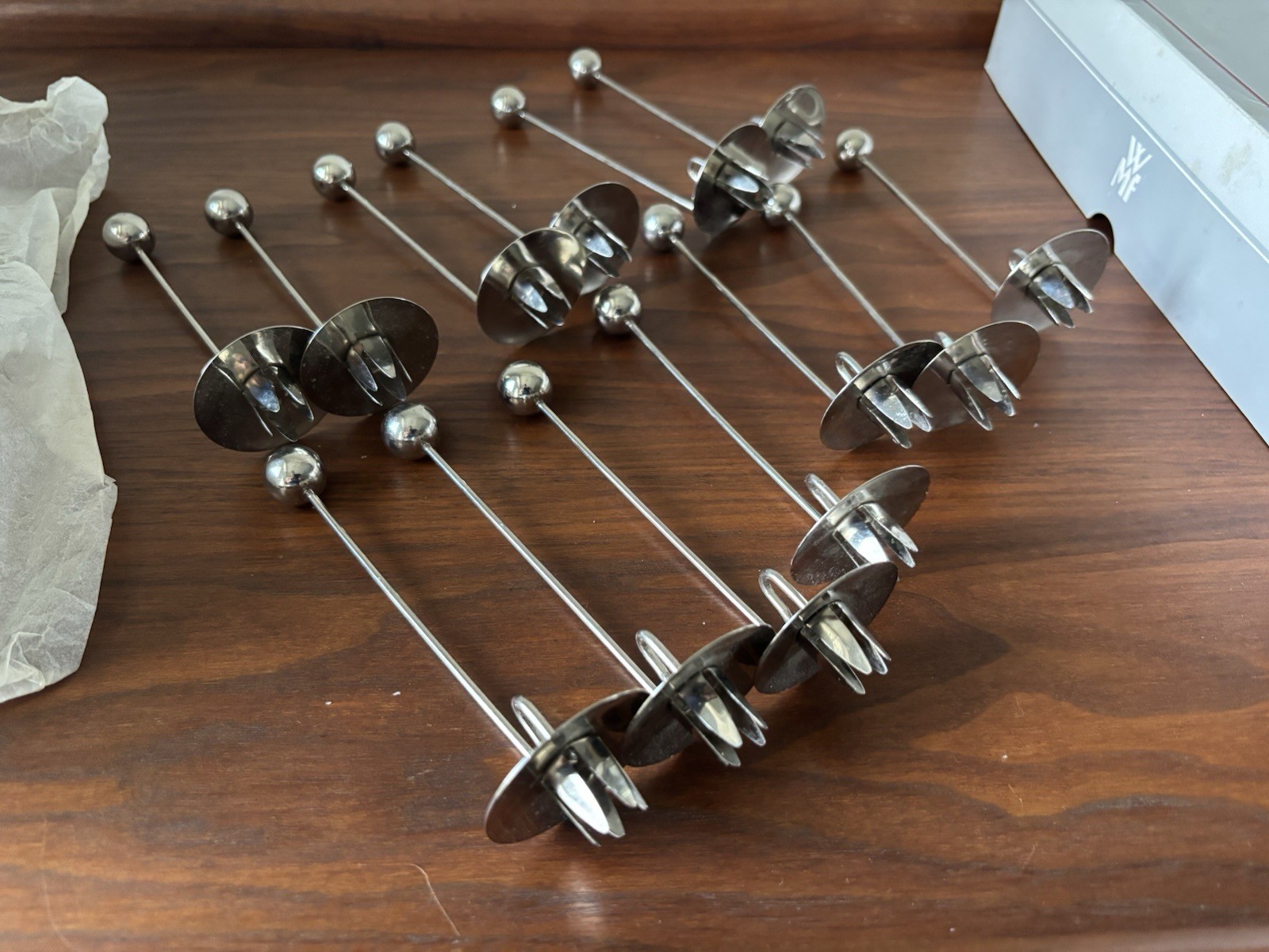 Vintage WMF Wilhelm Wagenfeld Weighted Pendulum Christmas Tree Candle Holders