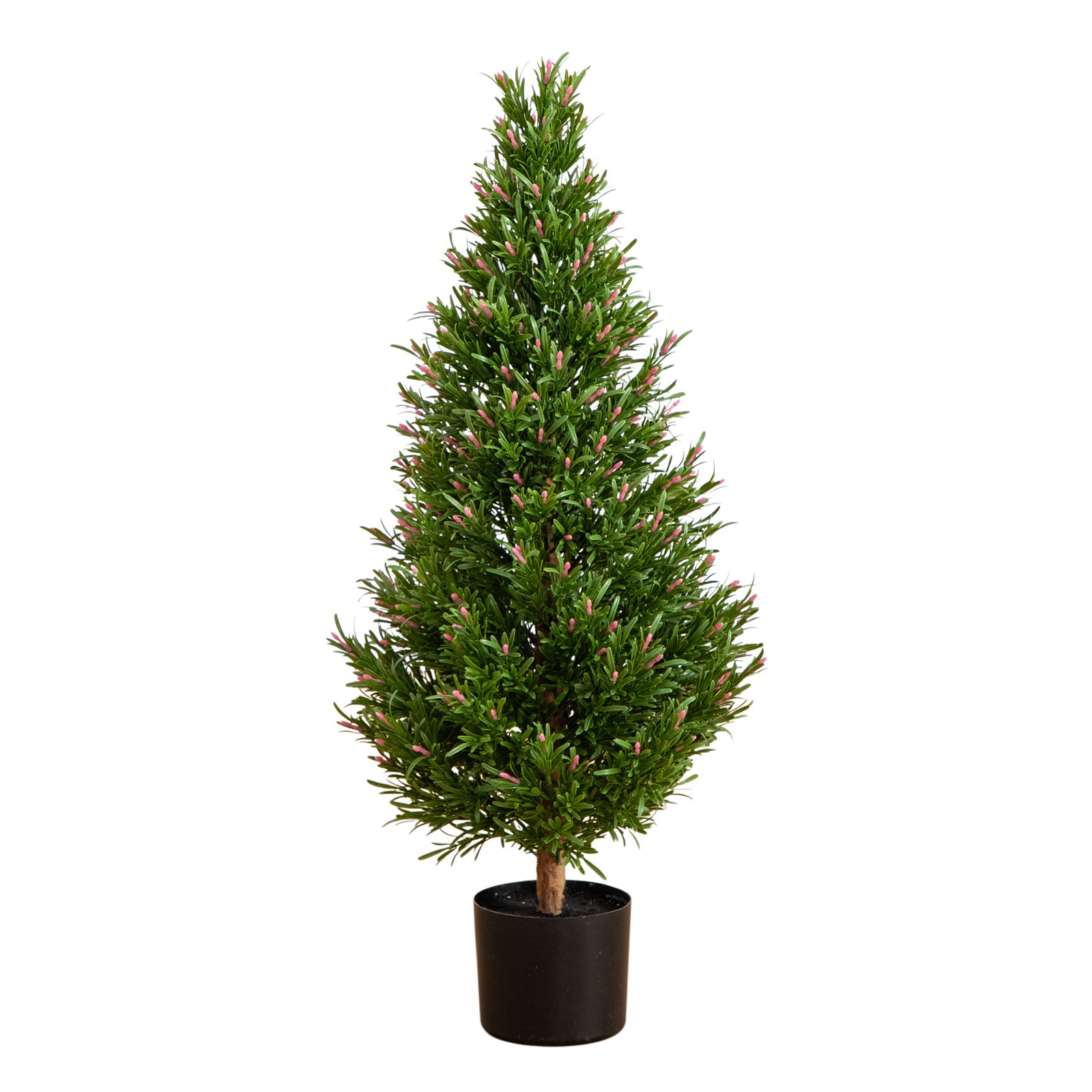 3-ft UV Resistant Artificial Rosemary Cone Topiary Tree (Indoor/Outdoor)