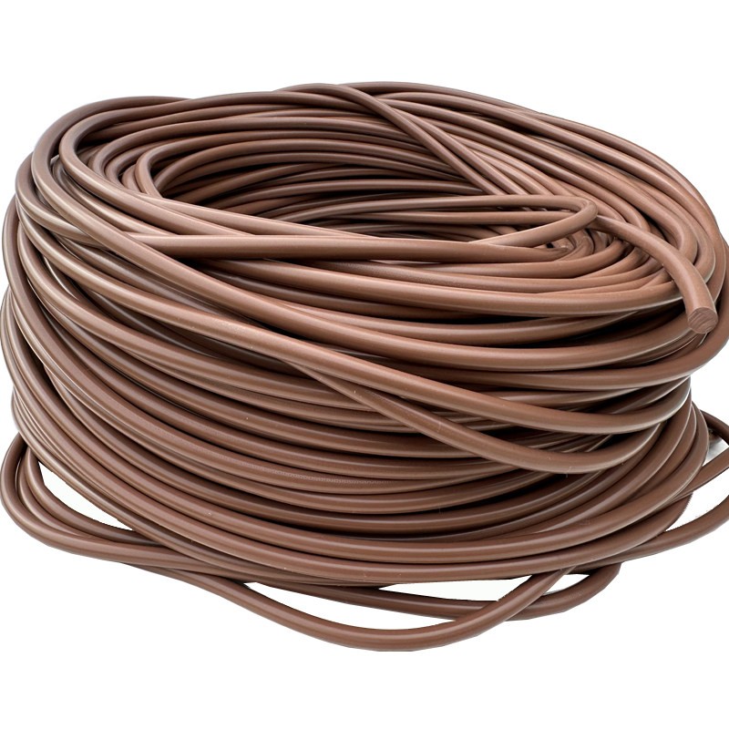 Brown Fluorine Rubber solid Round Sealing Strip O-ring Seal Cord Dia 2mm to 18mm