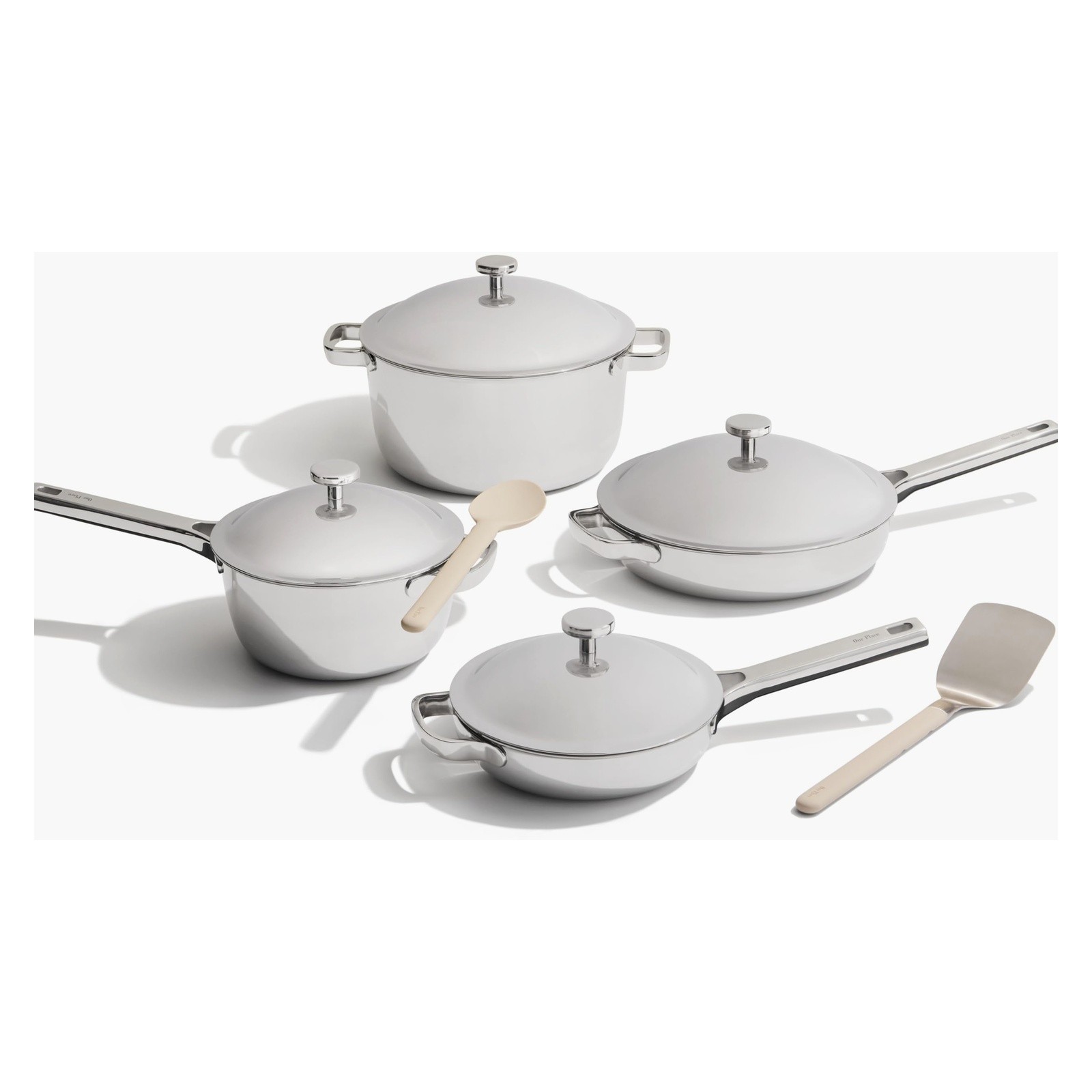 Our Place Titanium Pro 10-Piece Cookware Set Chrome