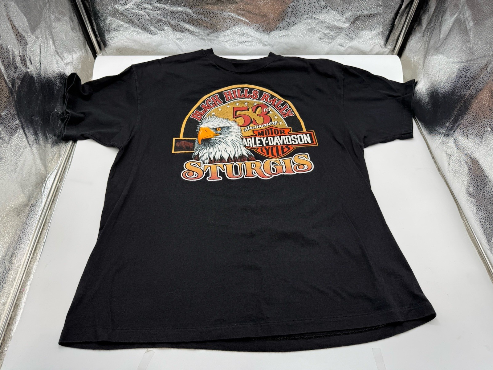 Vintage Harley-Davidson Sturgis 53rd 1990 Anniversary Black Hills Rally Eagle Xl