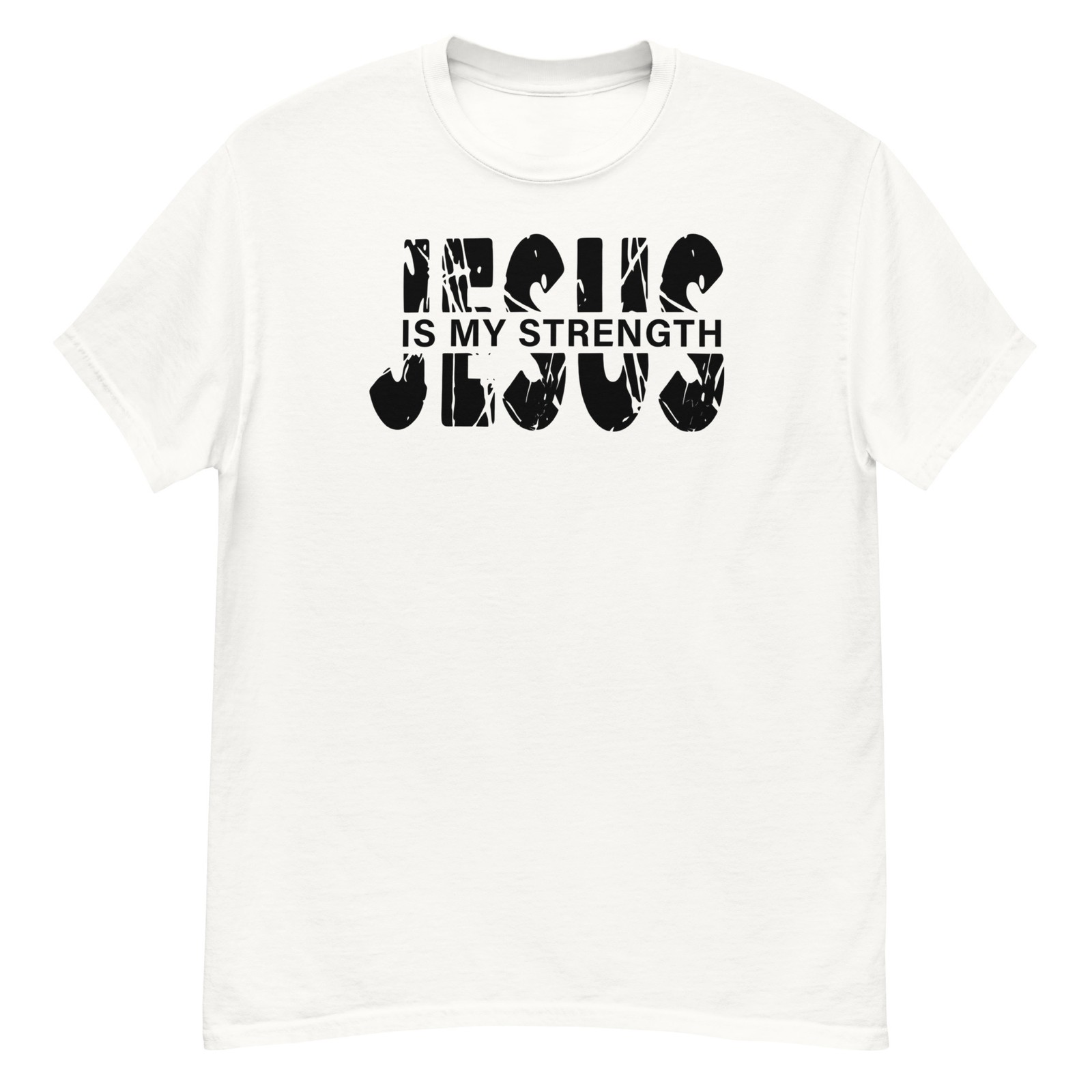 Jesus is my Strength Christian Faith God Religious Bible Verse Men\'s T-Shirt