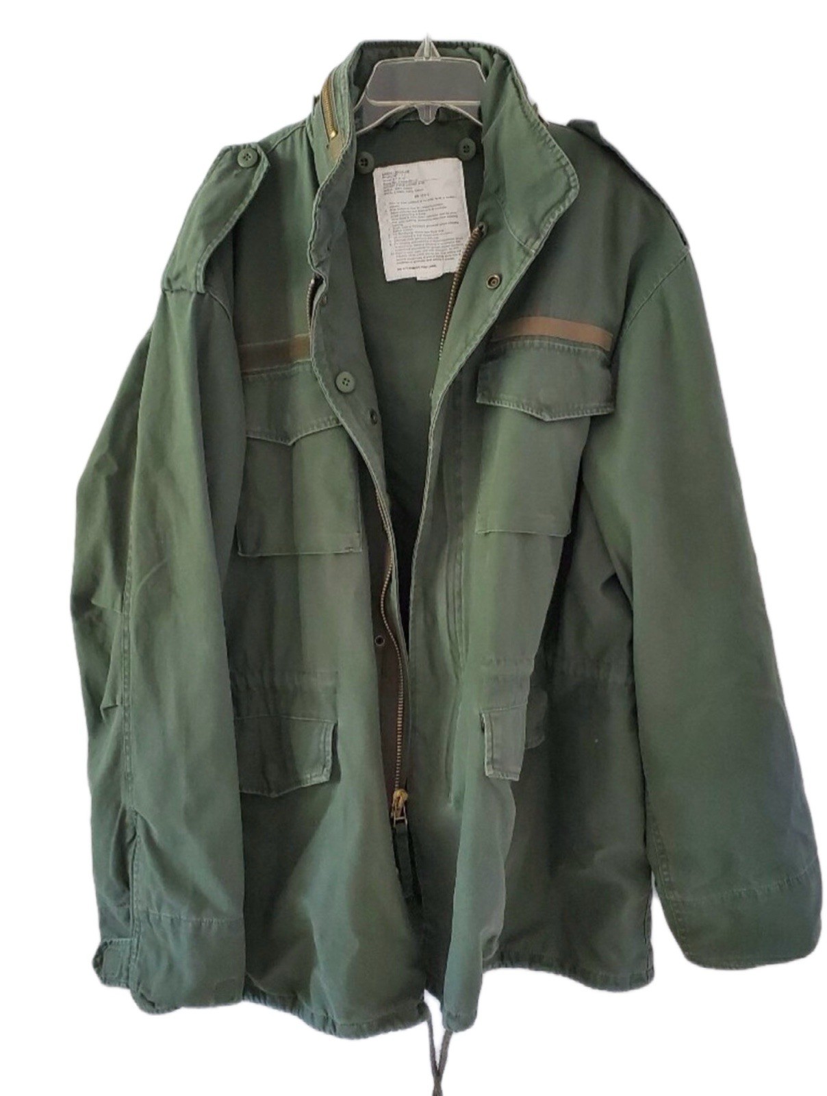 Vintage Rothco M-65 Field Jacket Coat Mens Large Olive Drab Green Military Style