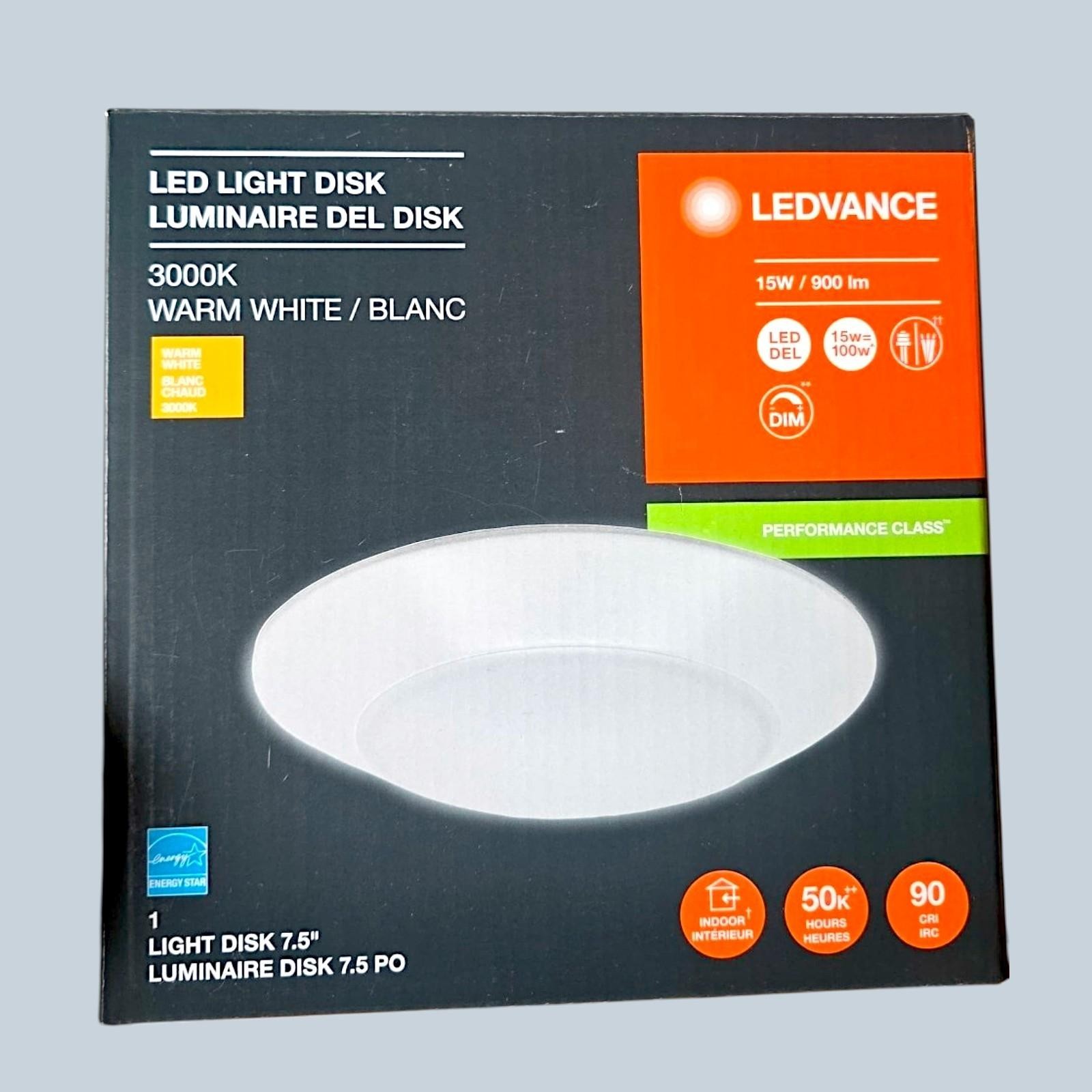 LEDVANCE Sylvania 15W LED Light Disk 7.5\