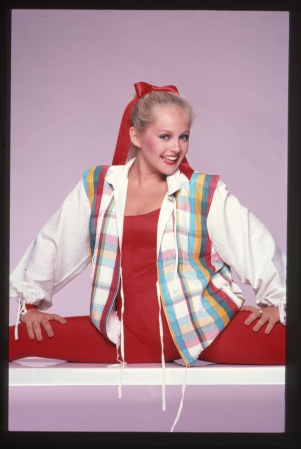 Charlene Tilton Dallas era Photo Shoot Original 35mm Transparency doing a split