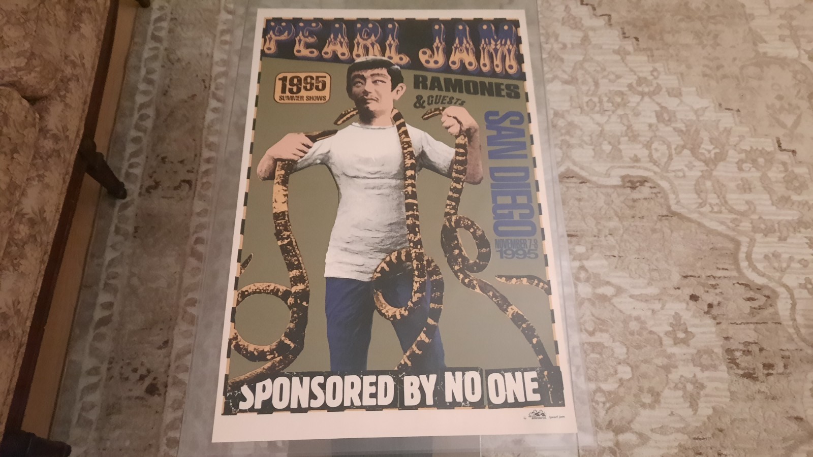 Pearl Jam 1995 San Diego Poster Ramones