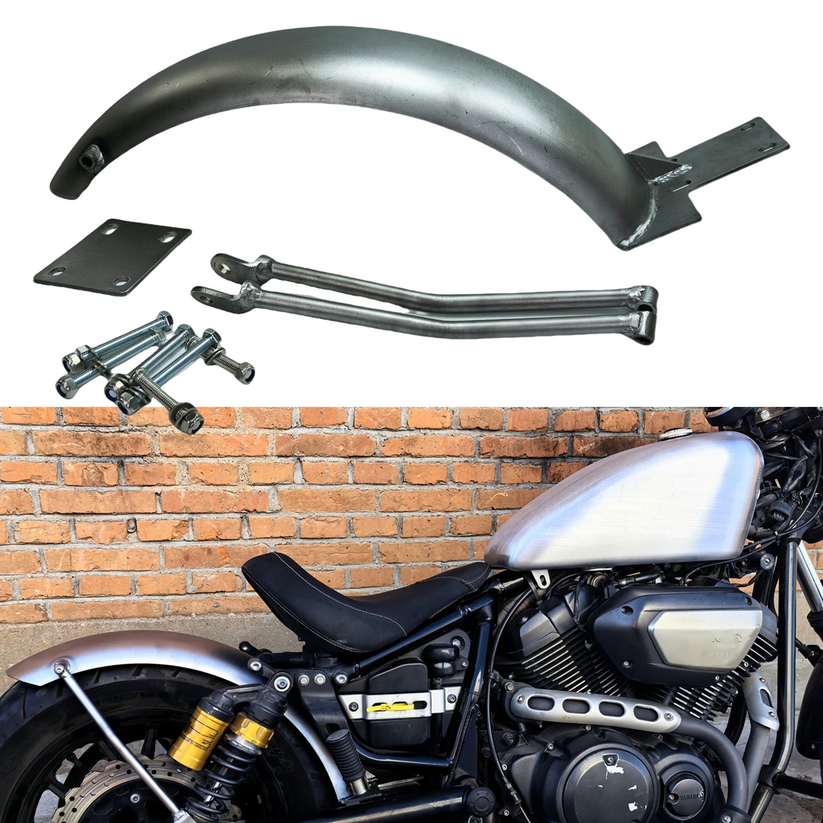Motorcycle Rear Fender Guard Mudguard Kit For Yamaha XV950 2014-2023 15 16
